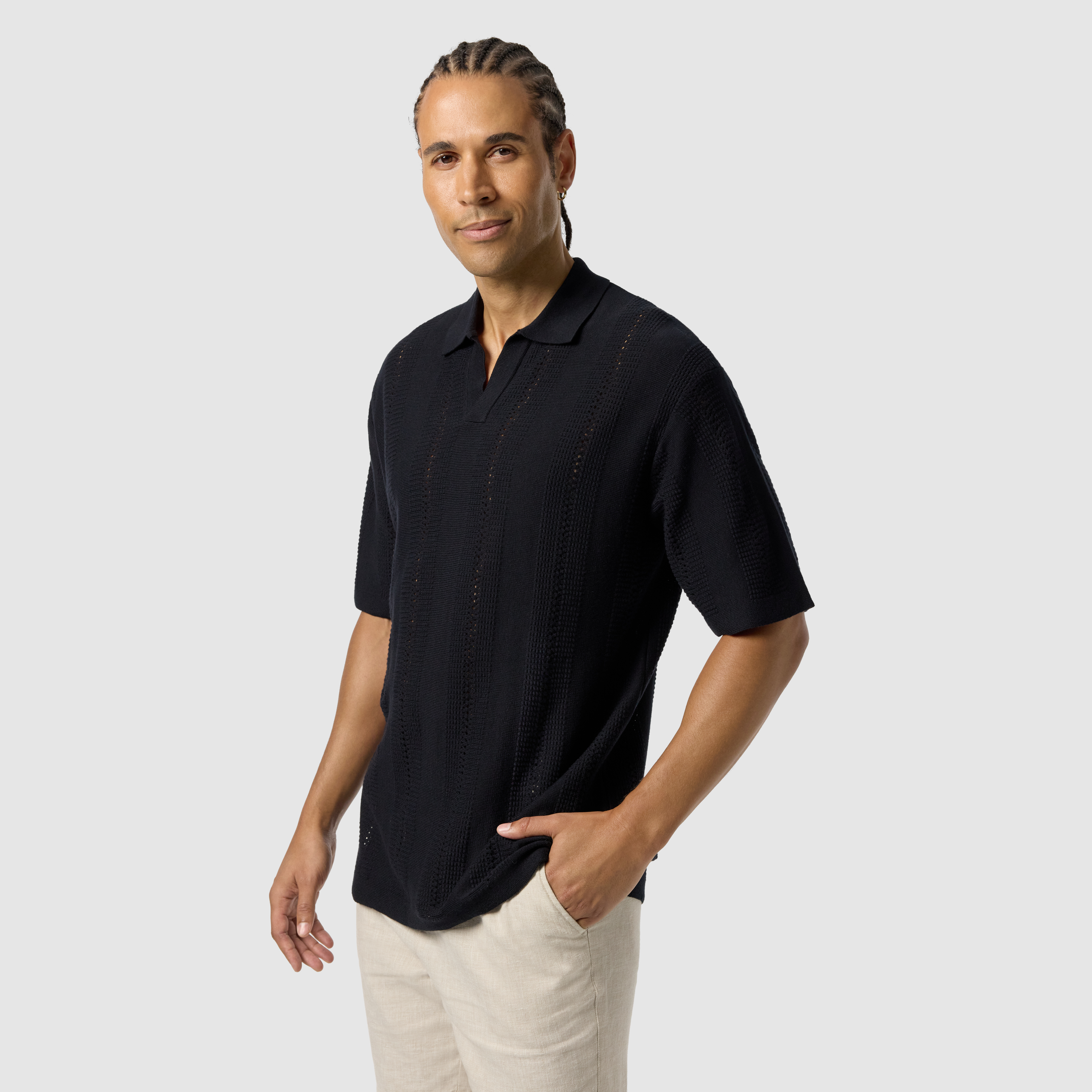 Black Bells Relaxed Smart Polo