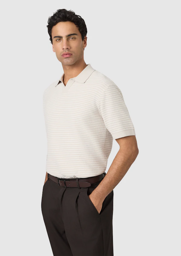 Stone Ferris Relaxed Knit Polo