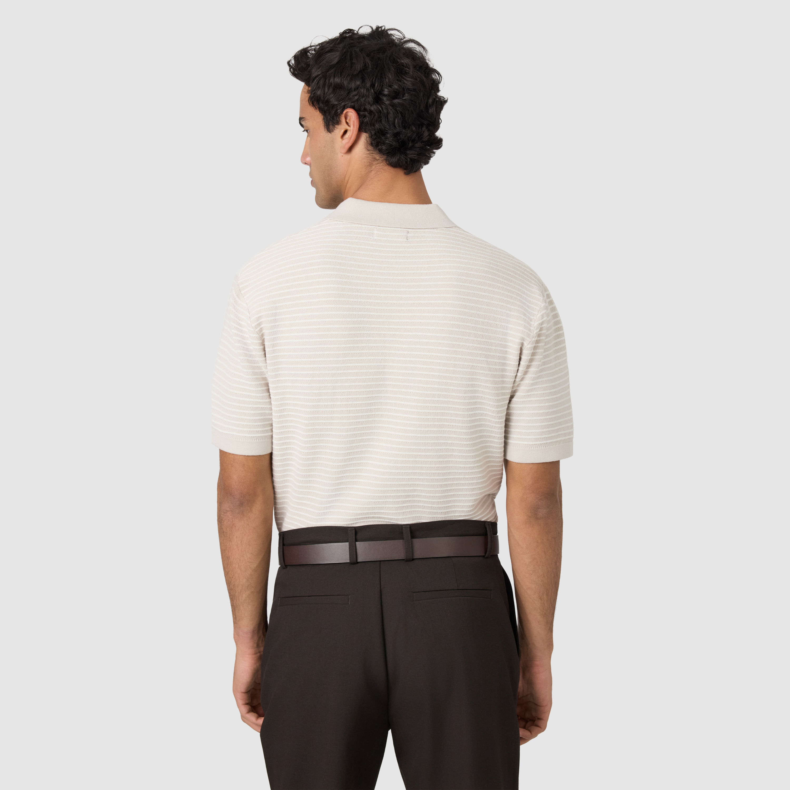 Stone Ferris Relaxed Knit Polo