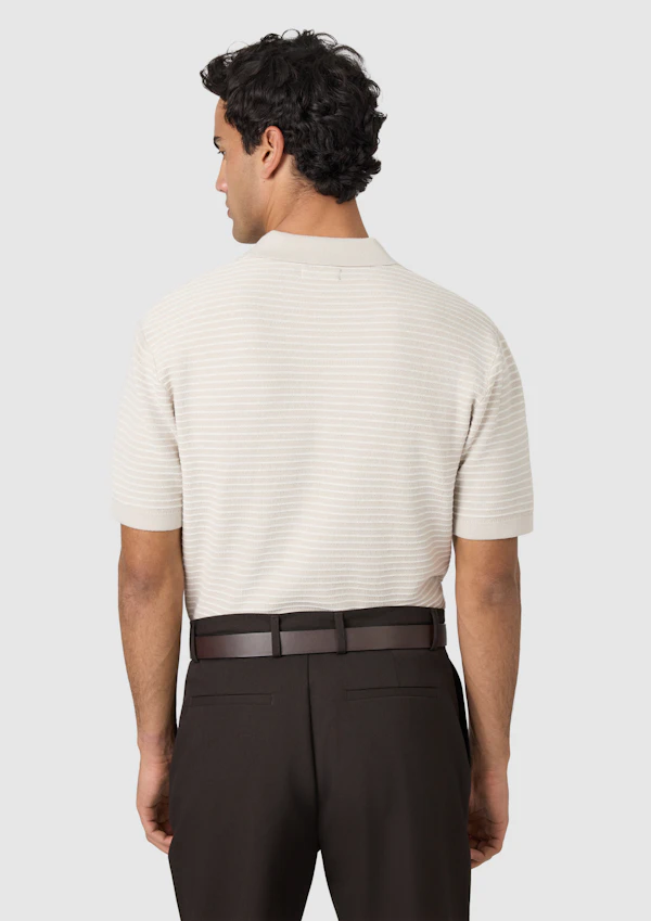 Stone Ferris Relaxed Knit Polo