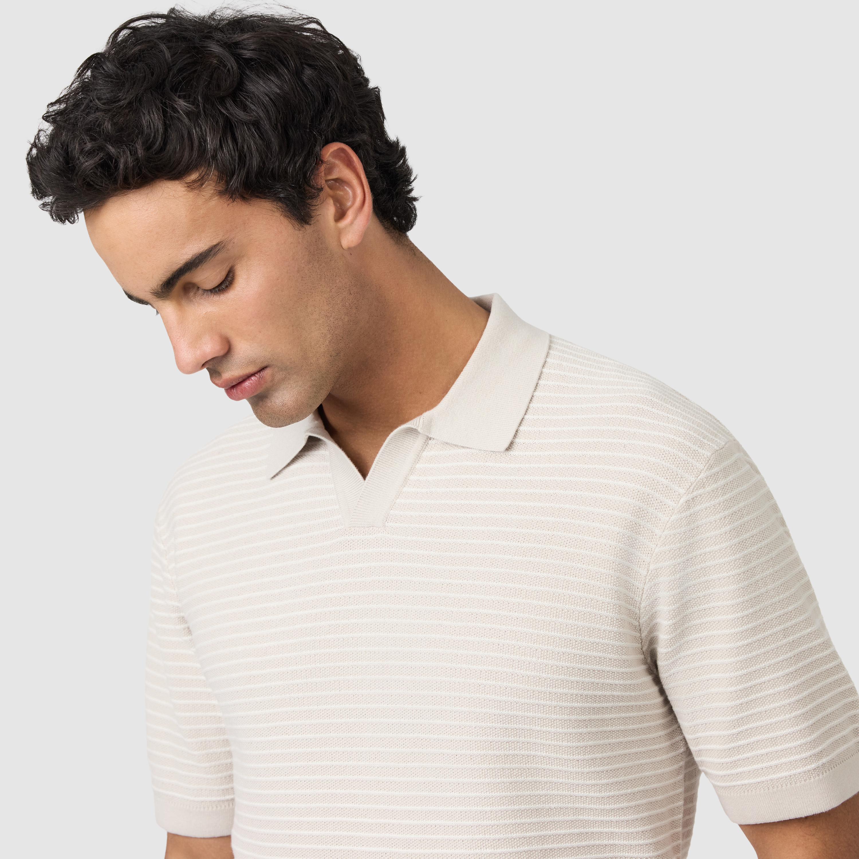 Stone Ferris Relaxed Knit Polo