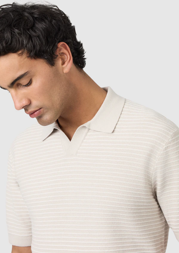 Stone Ferris Relaxed Knit Polo
