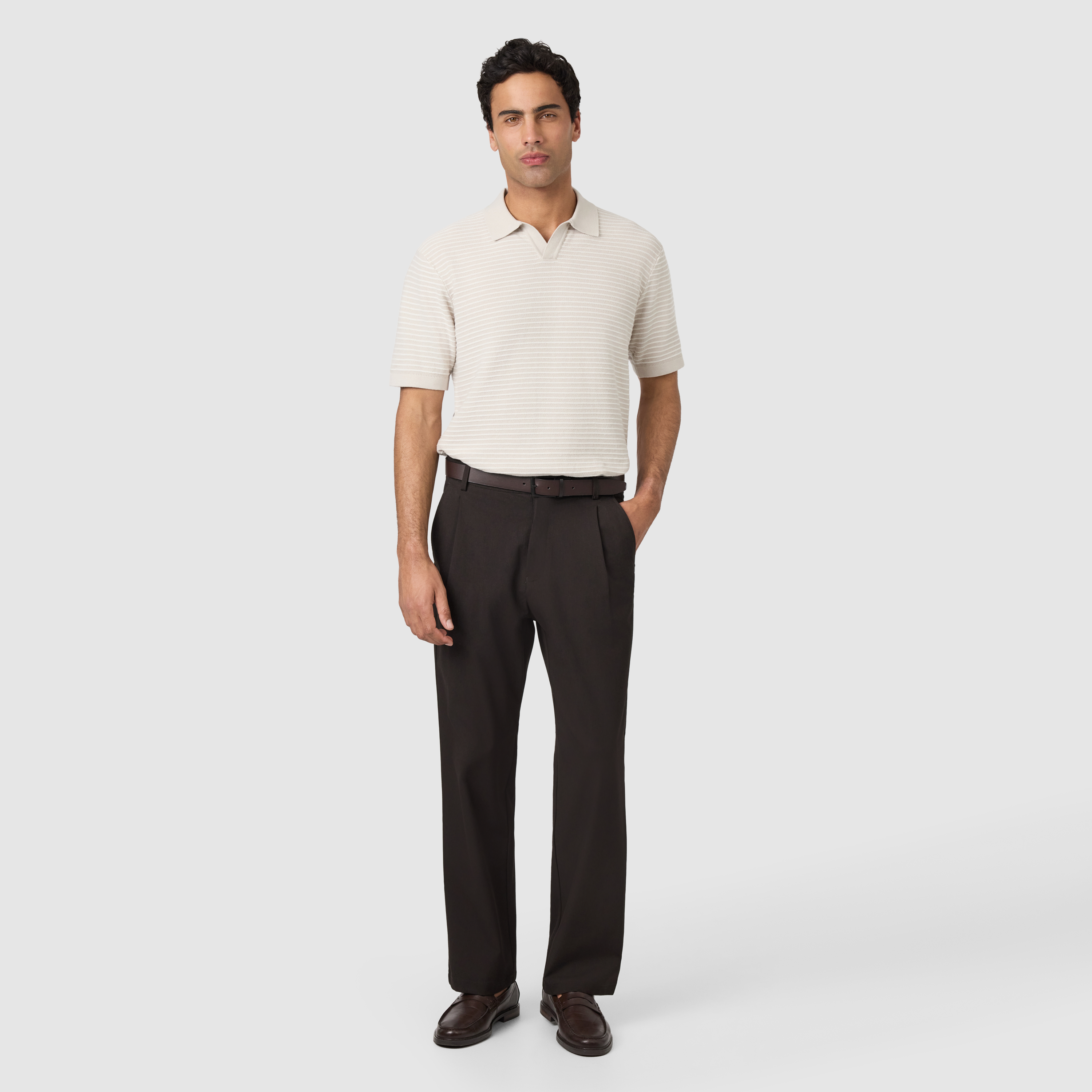 Stone Ferris Relaxed Knit Polo