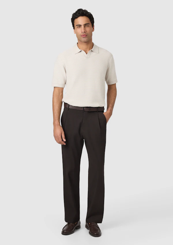 Stone Ferris Relaxed Knit Polo