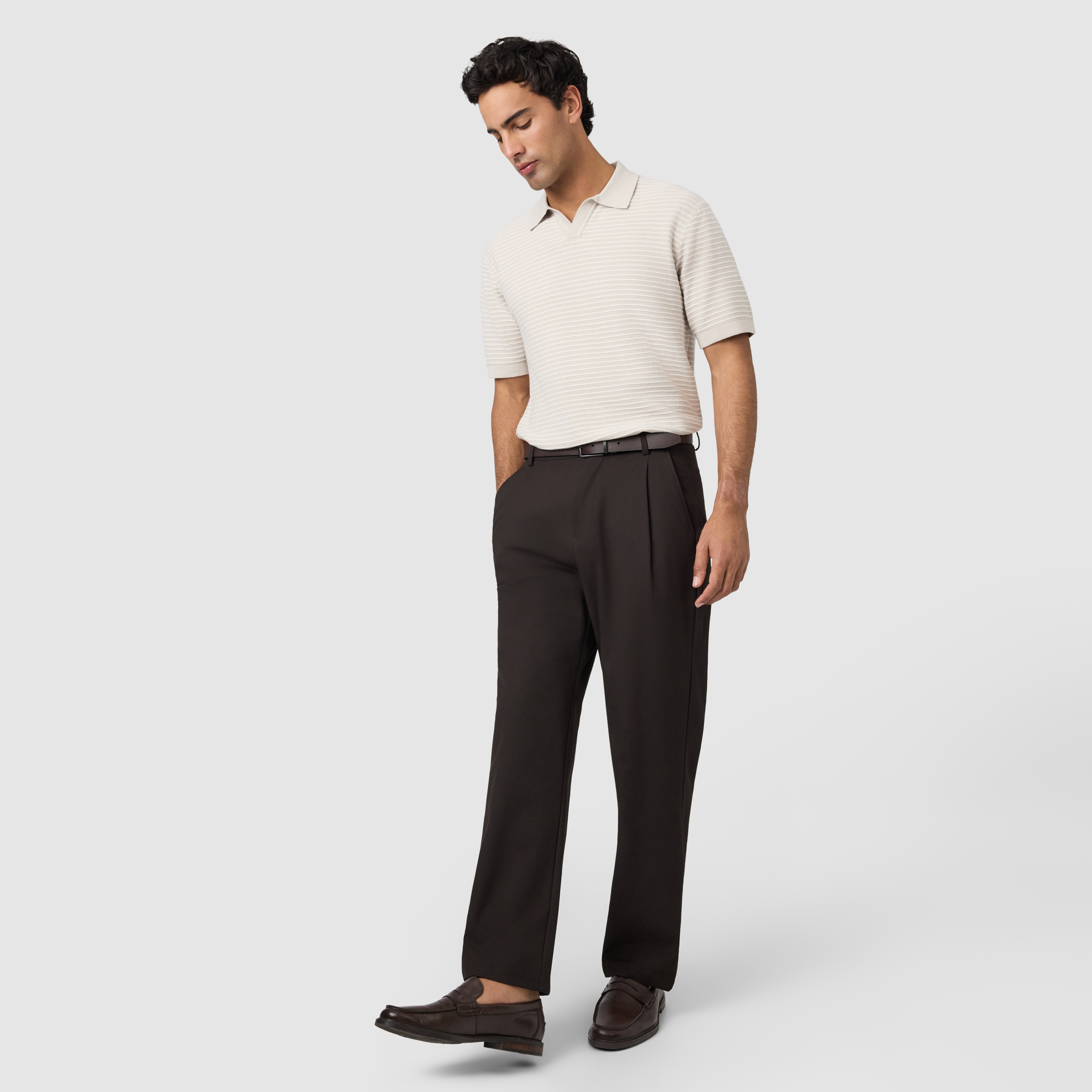 Stone Ferris Relaxed Knit Polo