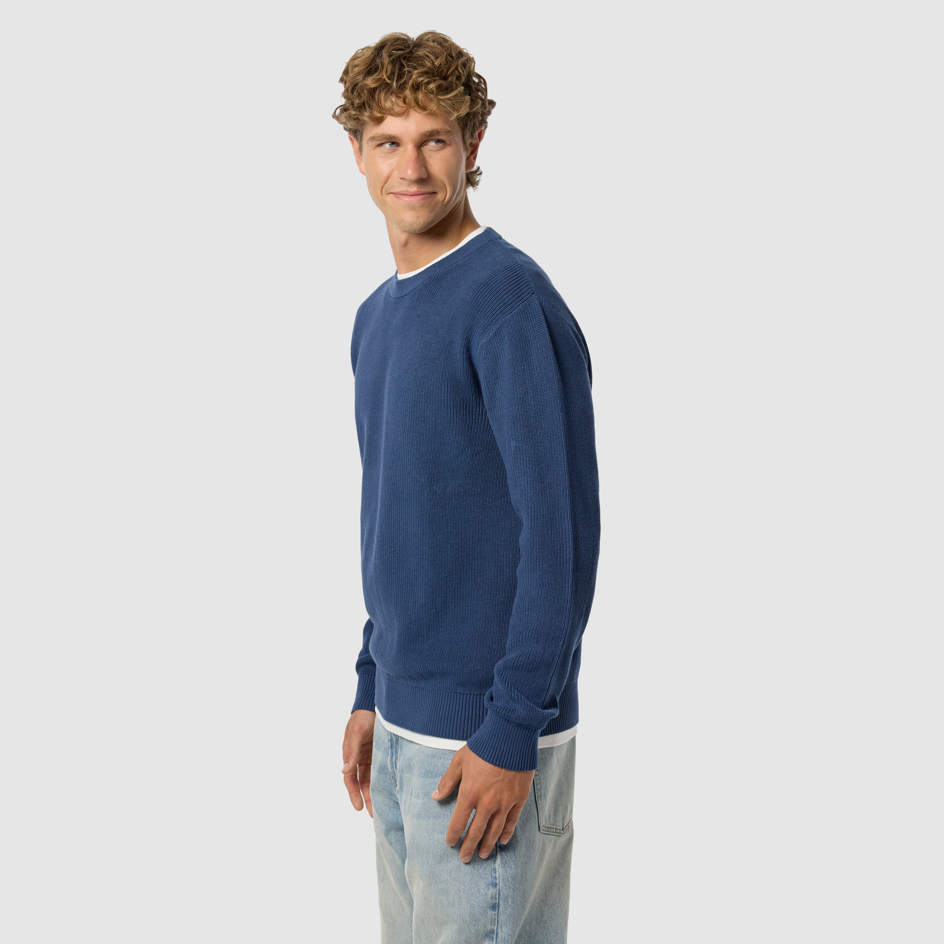 Blue Kirby Cotton Knit