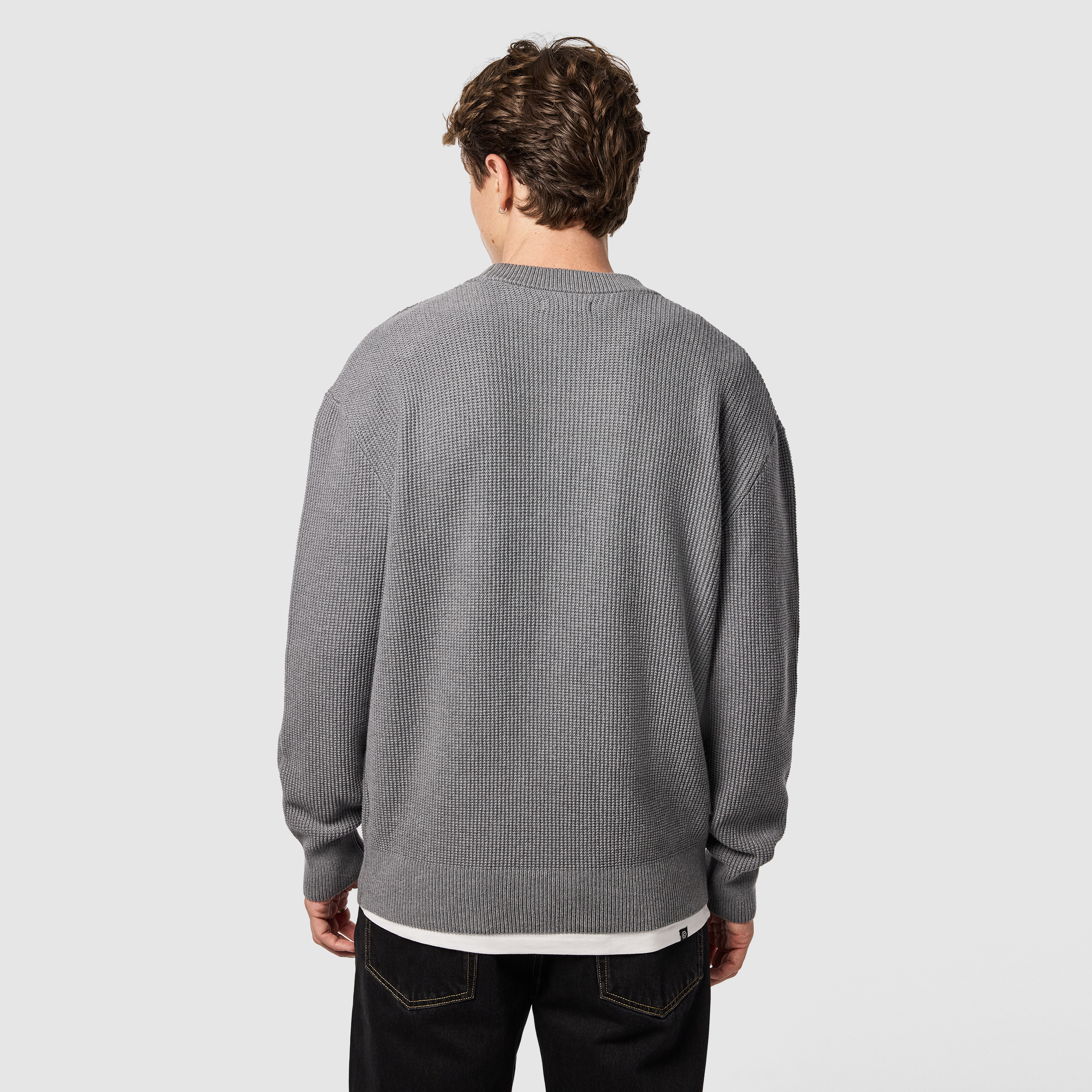 Grey Sharky Cotton Boxy Knit