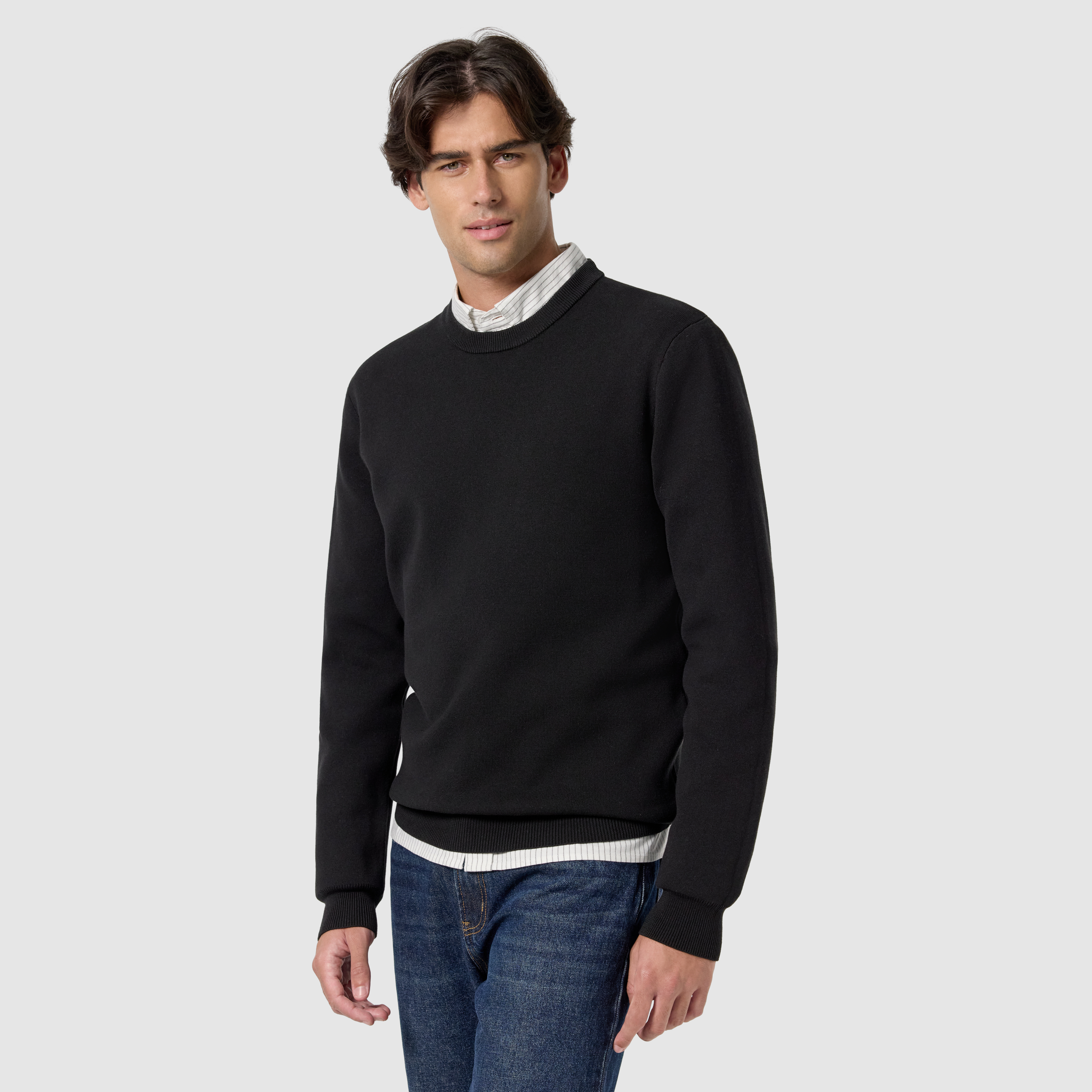 Black Dolph Crew Neck Knit