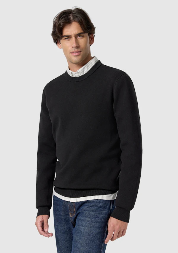 Black Dolph Crew Neck Knit