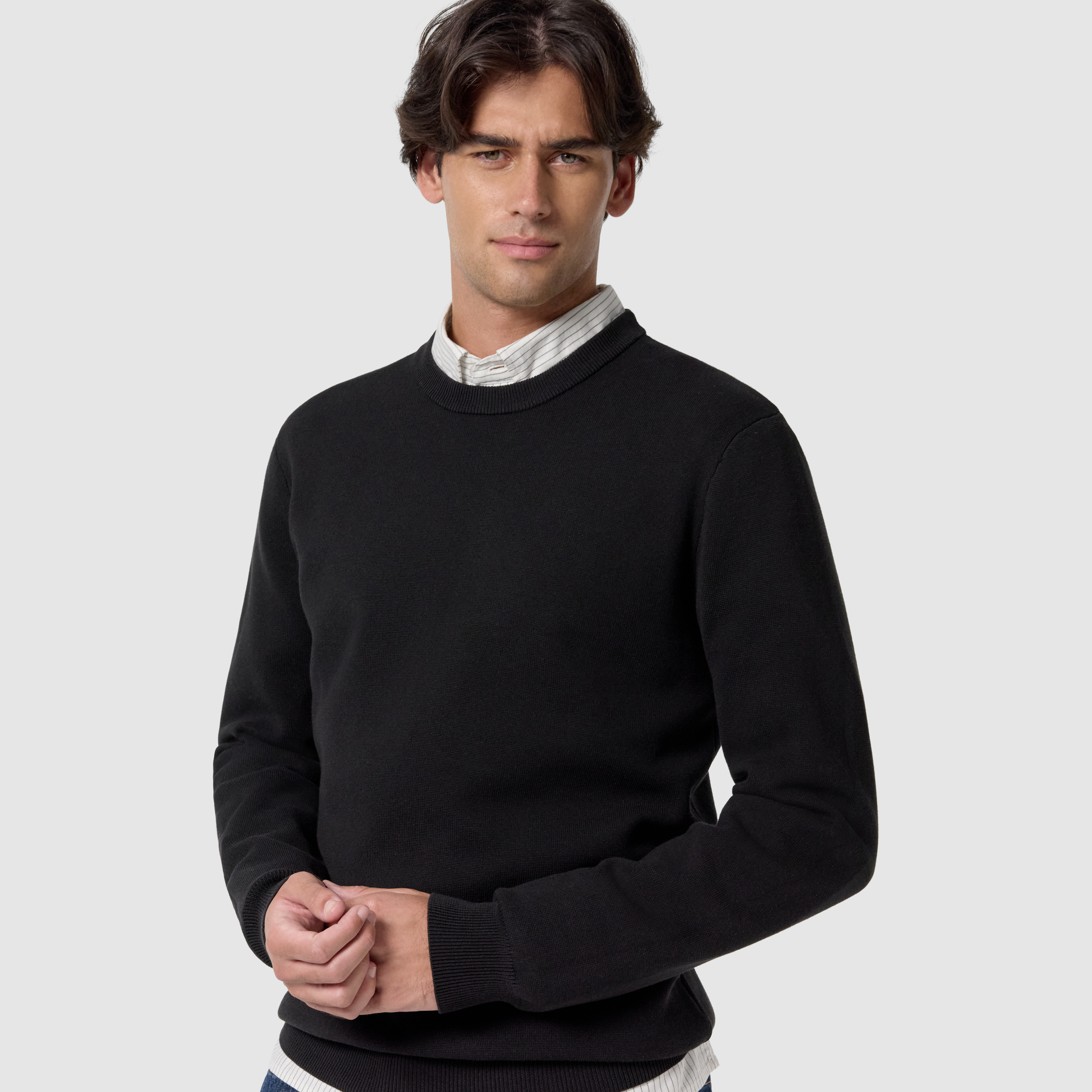 Black Dolph Crew Neck Knit