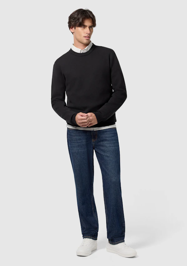 Black Dolph Crew Neck Knit