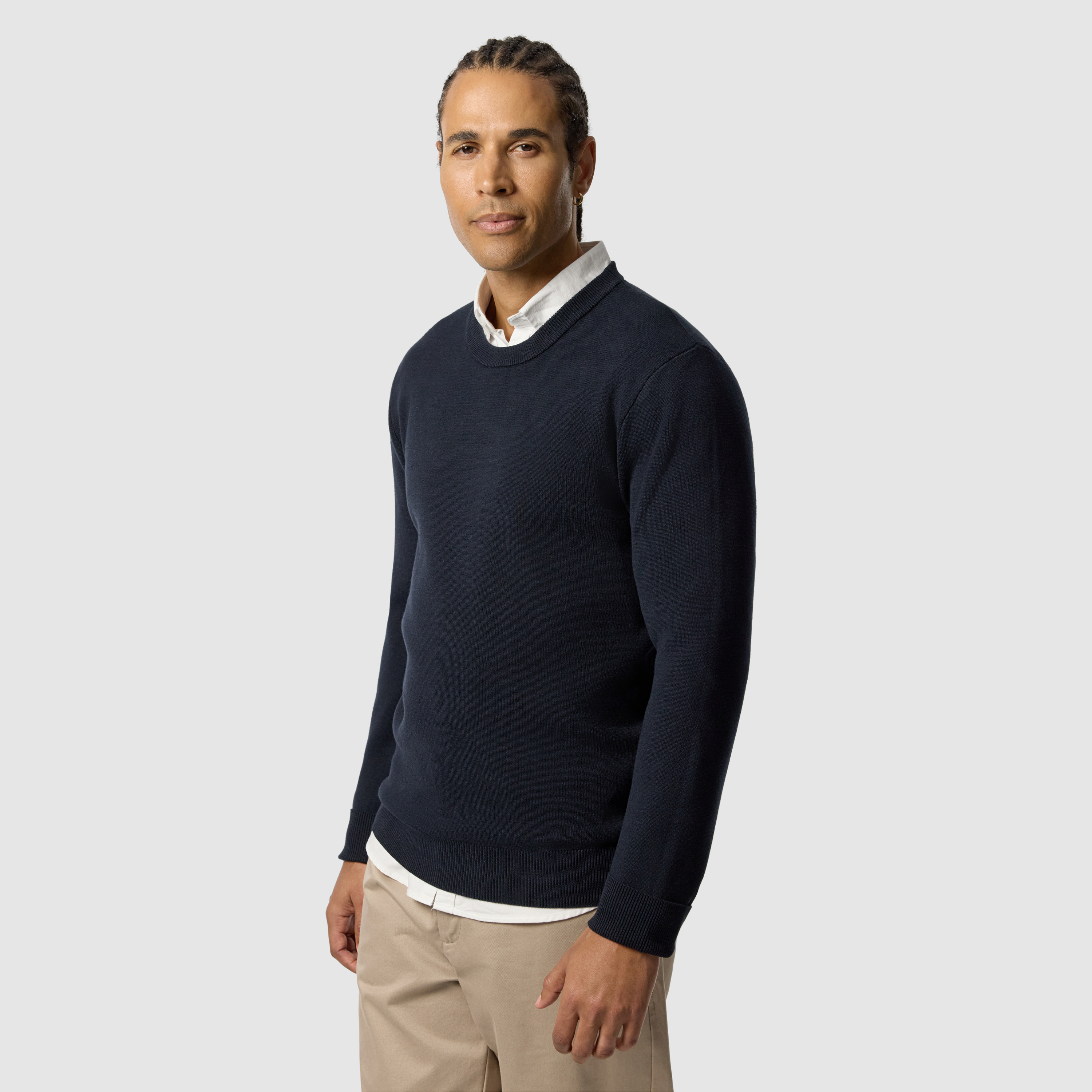 Navy Dolph Crew Neck Knit