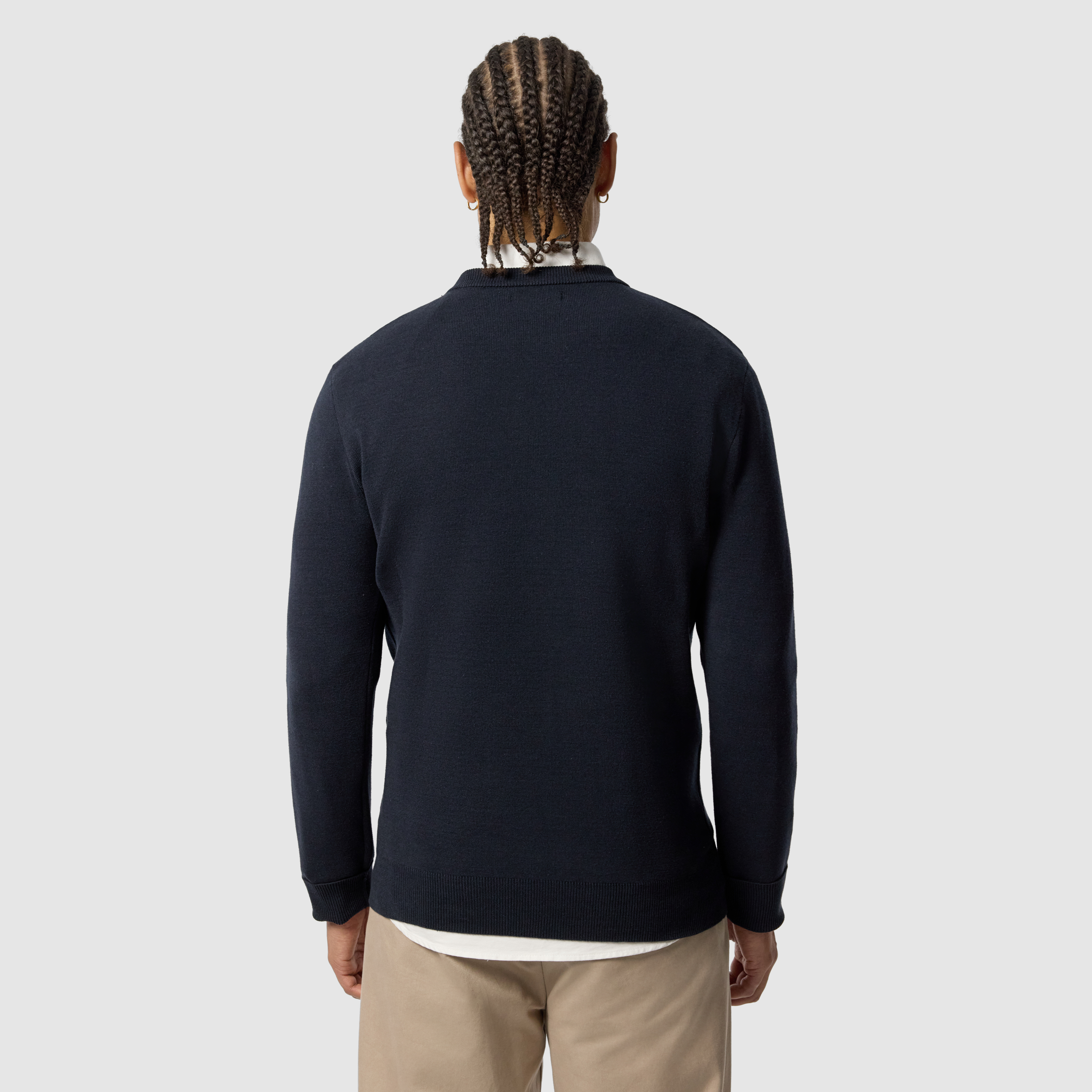 Navy Dolph Crew Neck Knit