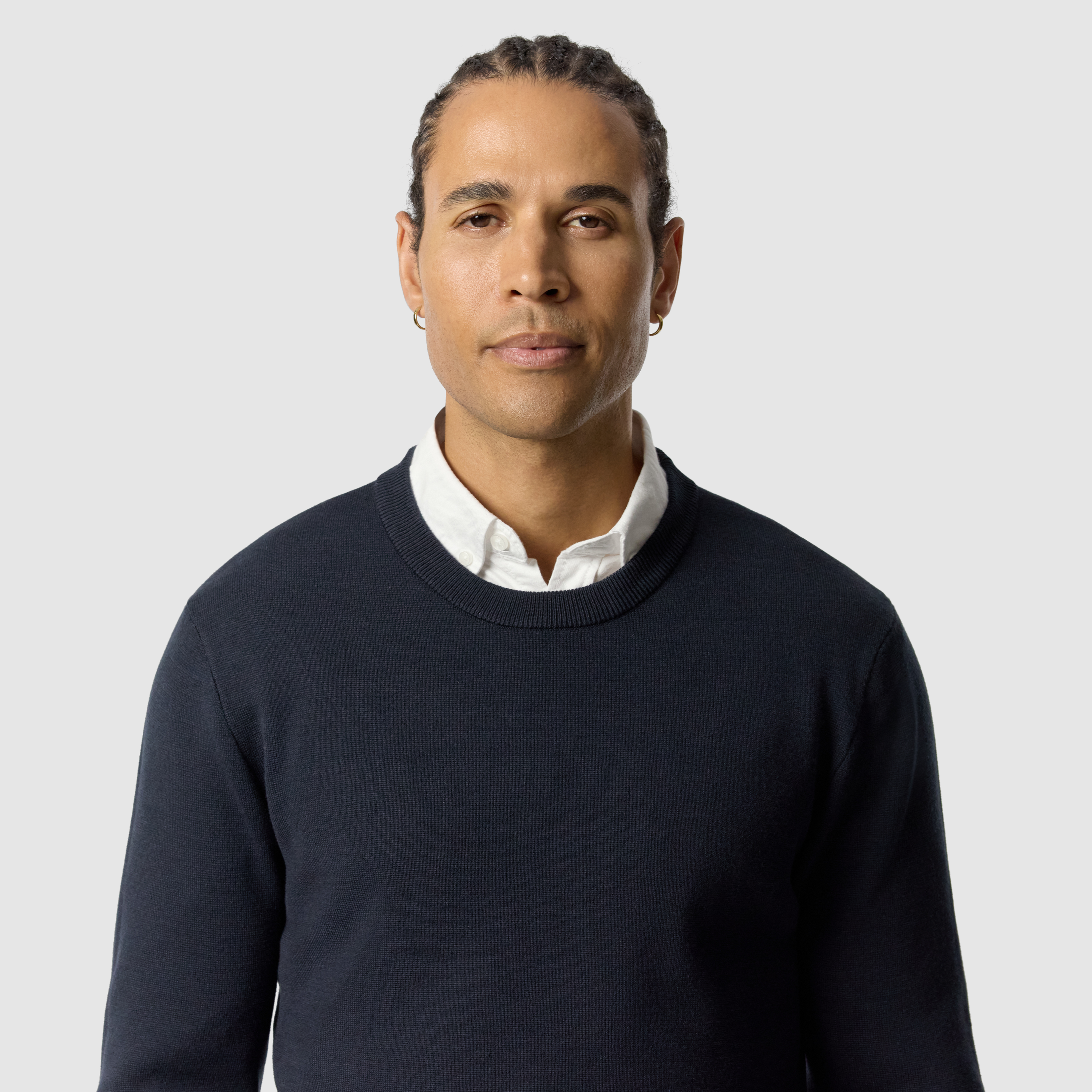 Navy Dolph Crew Neck Knit