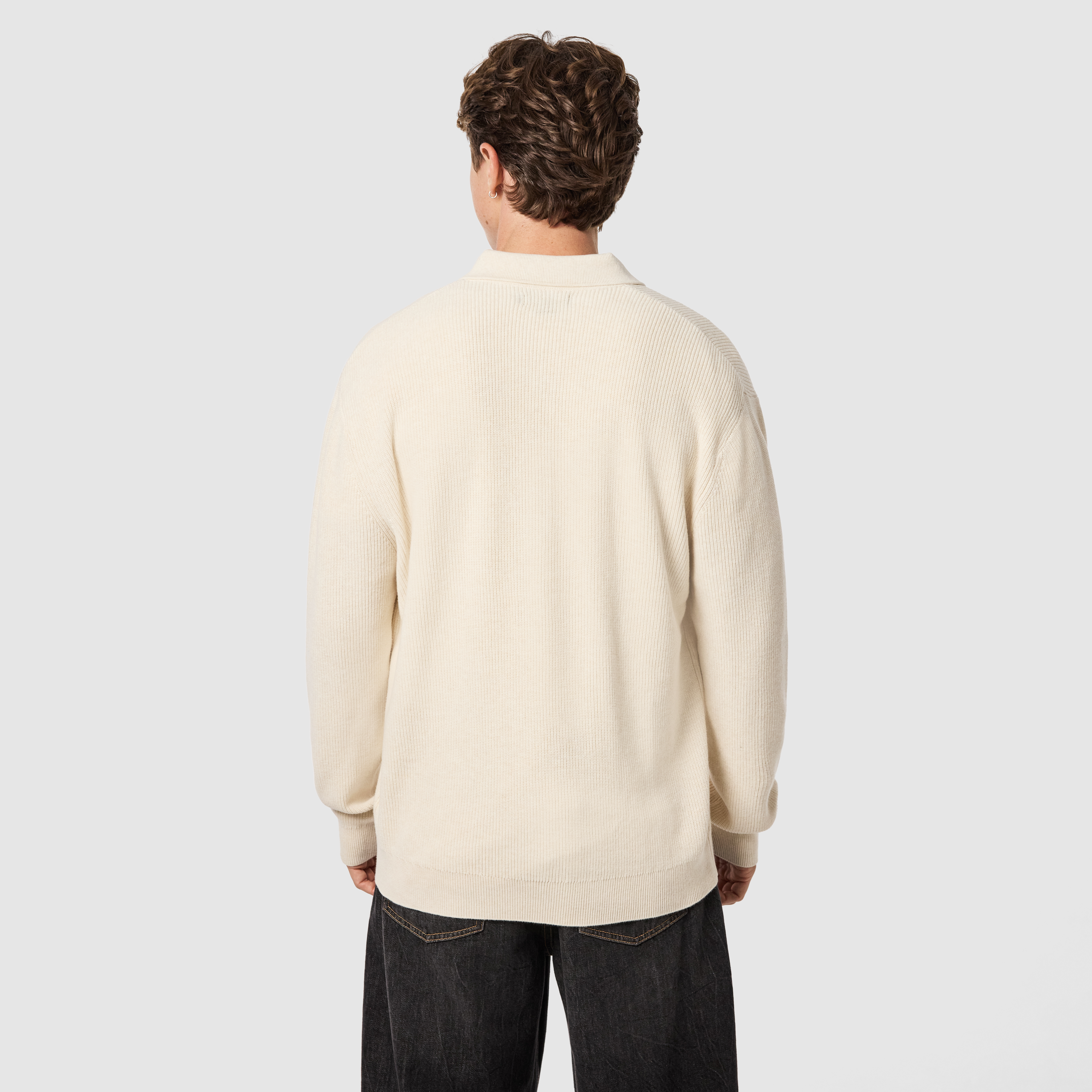 Ecru Sammy Cotton Relaxed Knit Polo