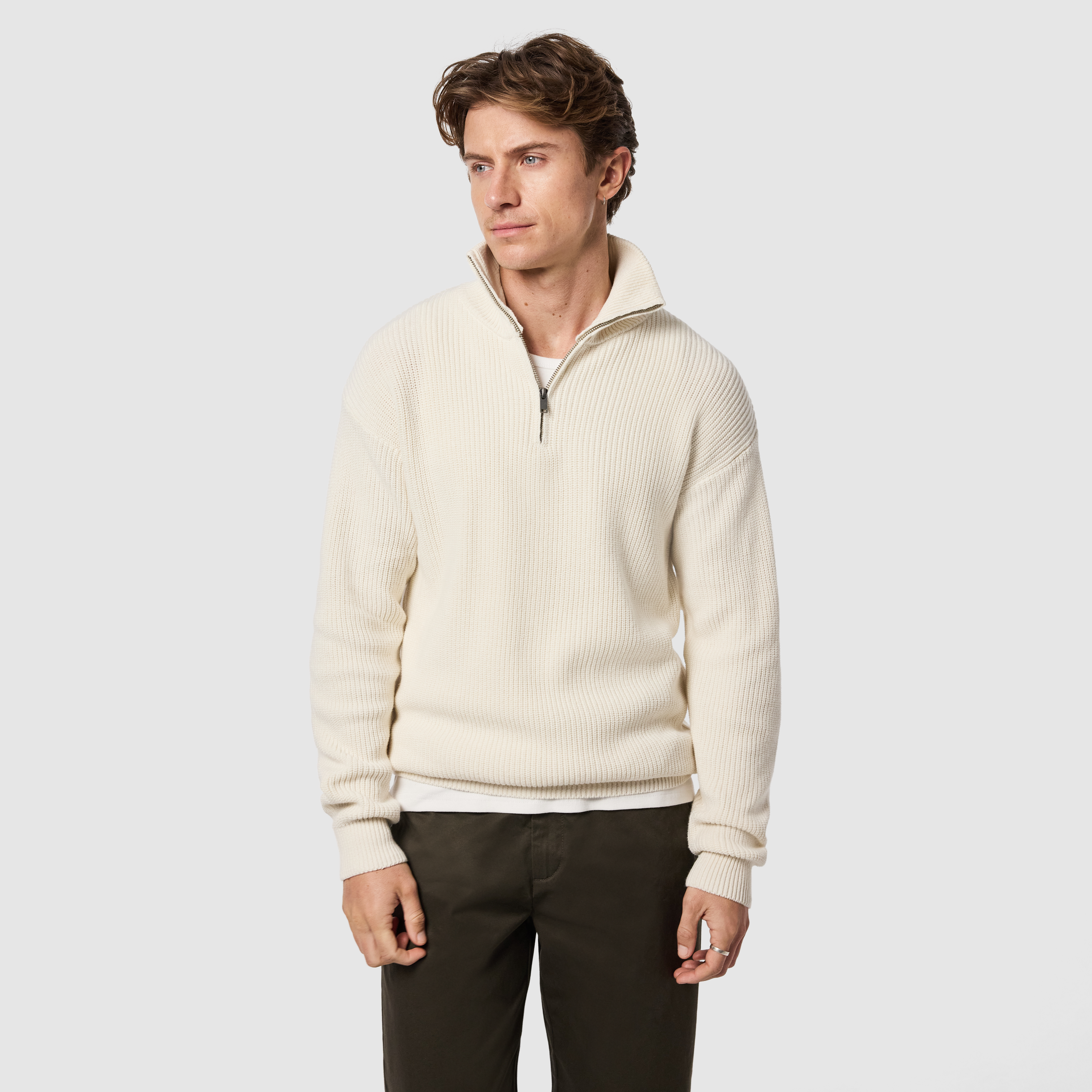 Rowan Cotton Blend Quarter Zip Knit