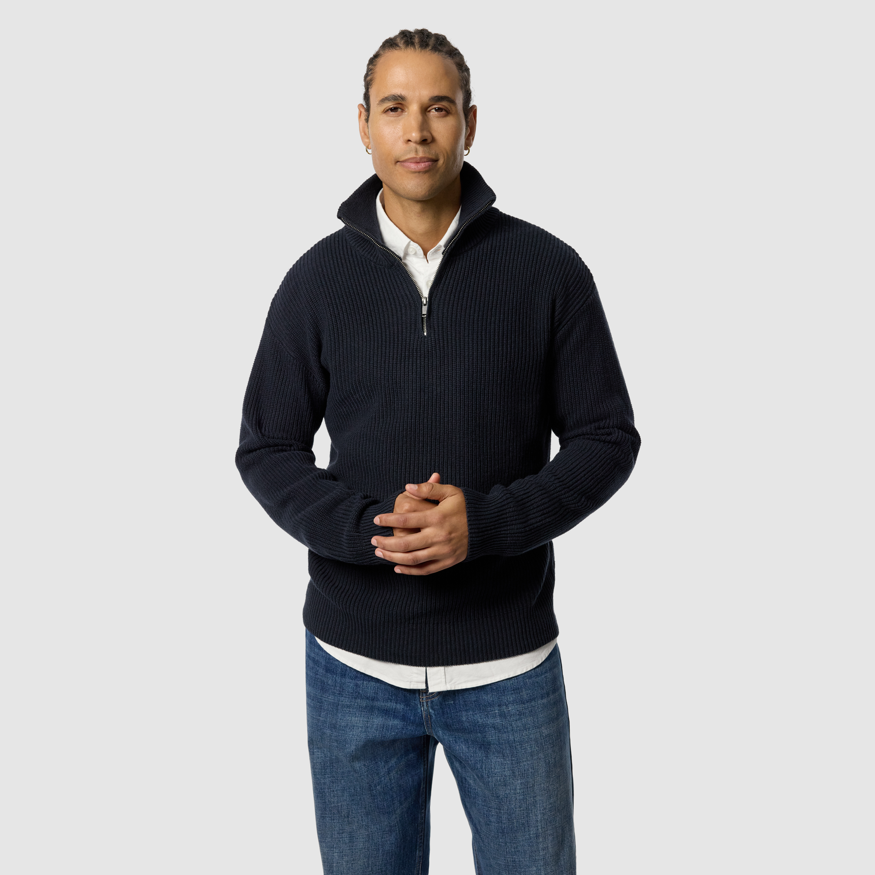 Rowan Cotton Blend Quarter Zip Knit