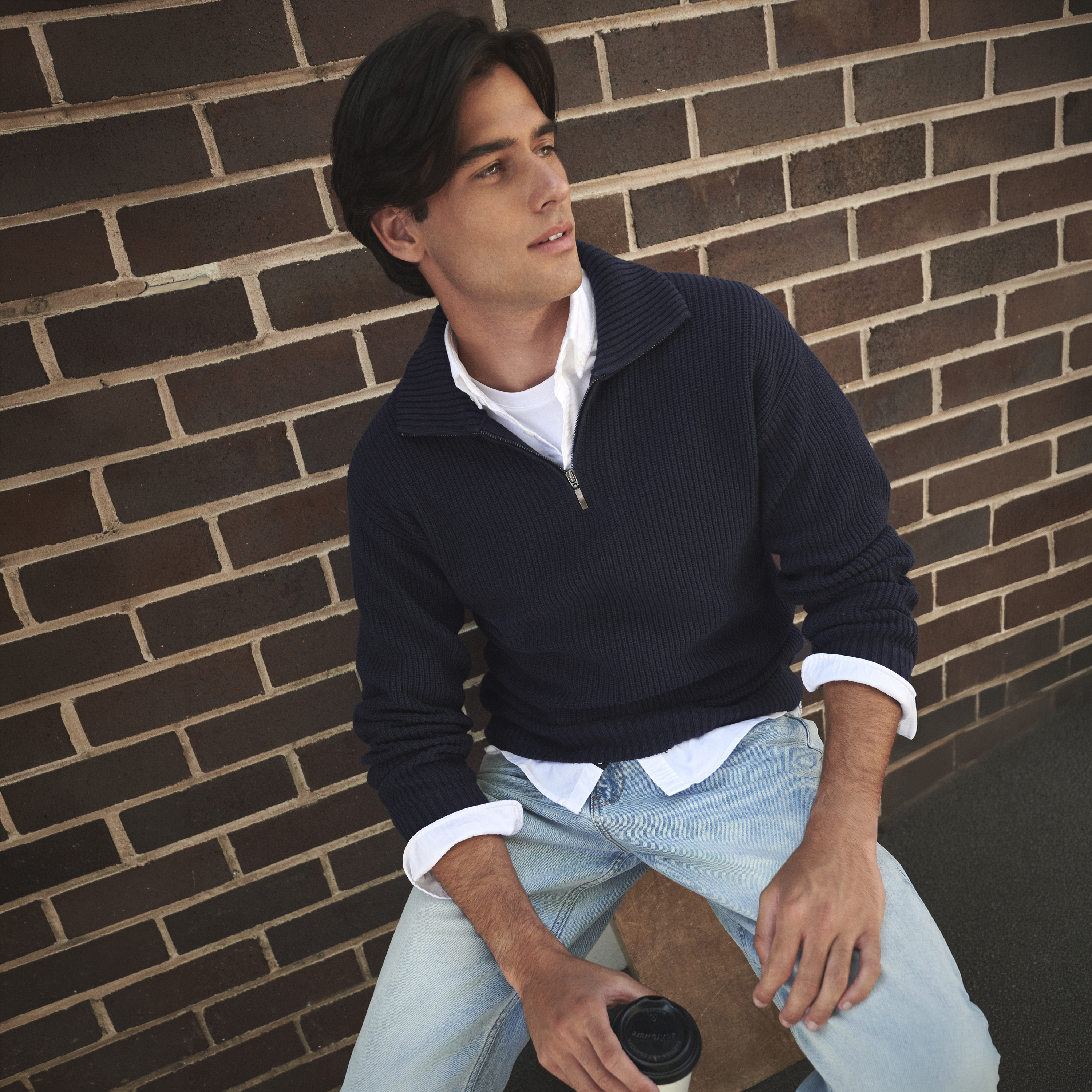 Rowan Cotton Blend Quarter Zip Knit