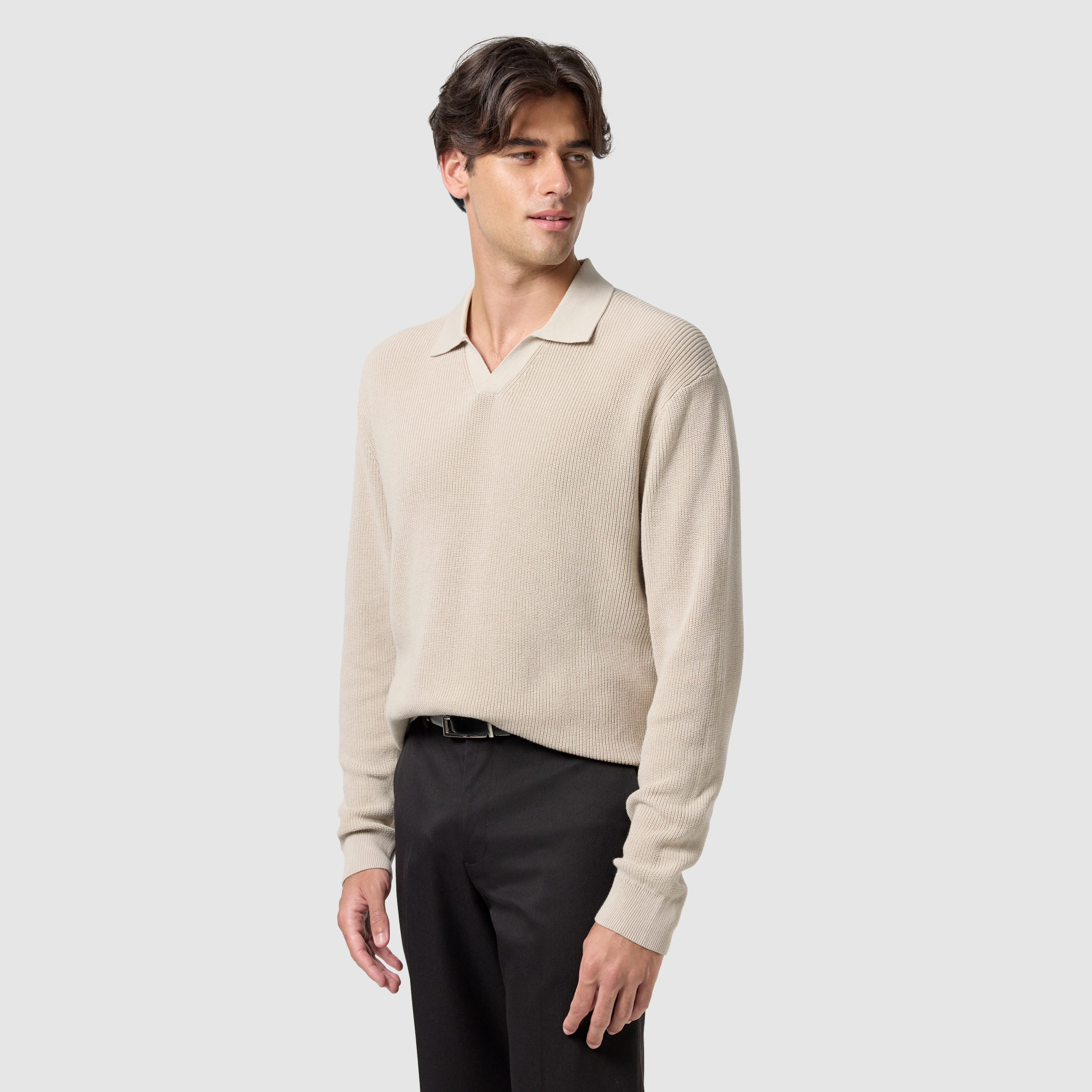 Stone Ryker Cotton Relaxed Knit Polo