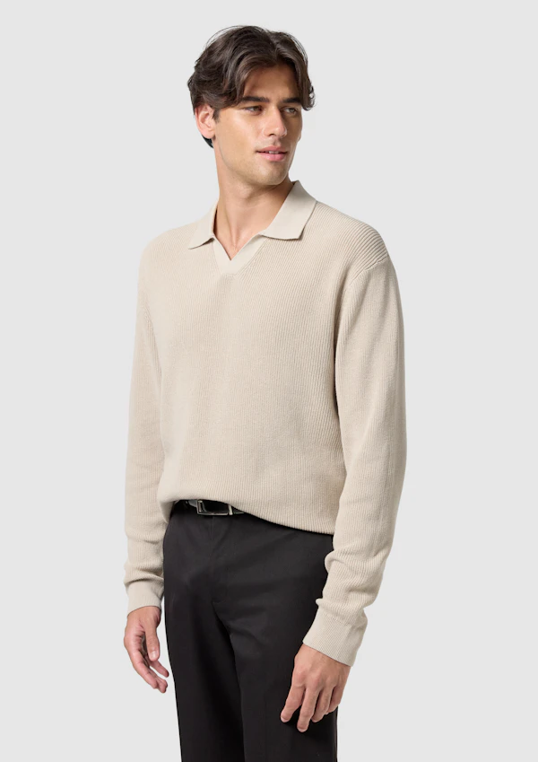Stone Ryker Cotton Relaxed Knit Polo