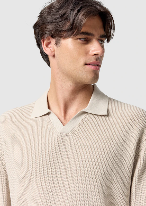 Stone Ryker Cotton Relaxed Knit Polo