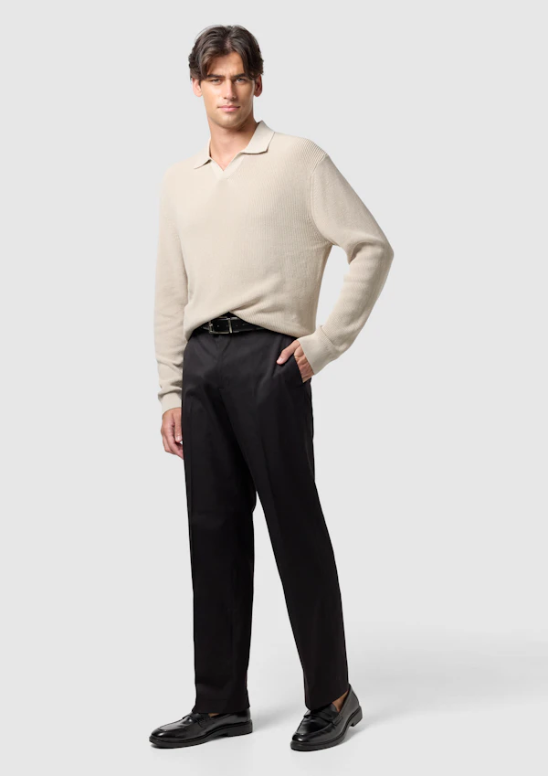 Stone Ryker Cotton Relaxed Knit Polo