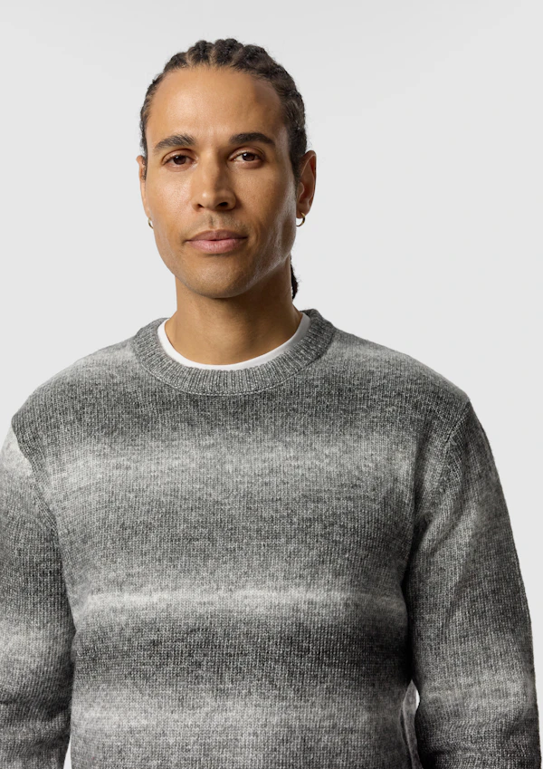 Charcoal Oden Crew Neck Knit