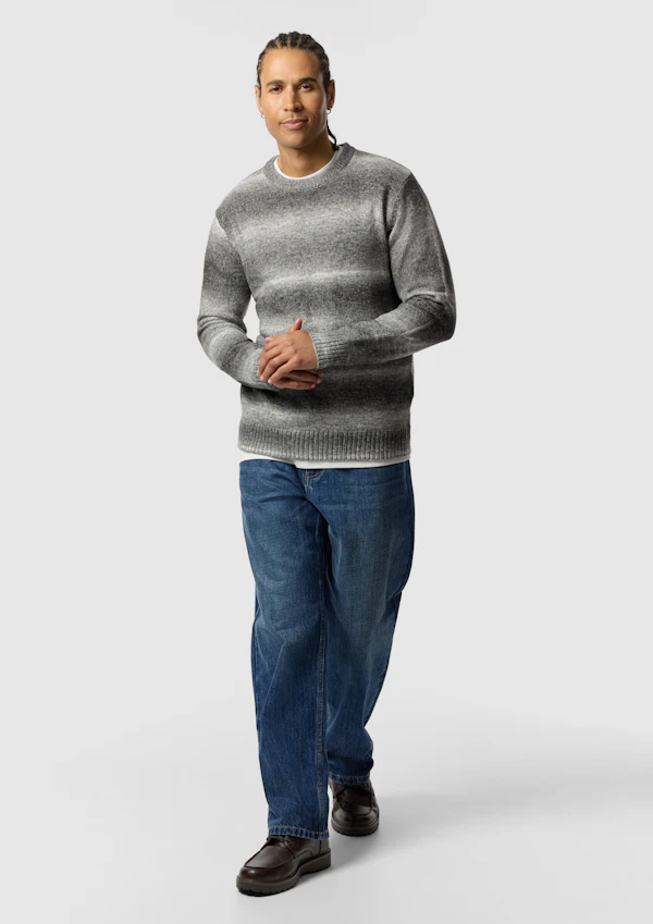 Charcoal Oden Crew Neck Knit