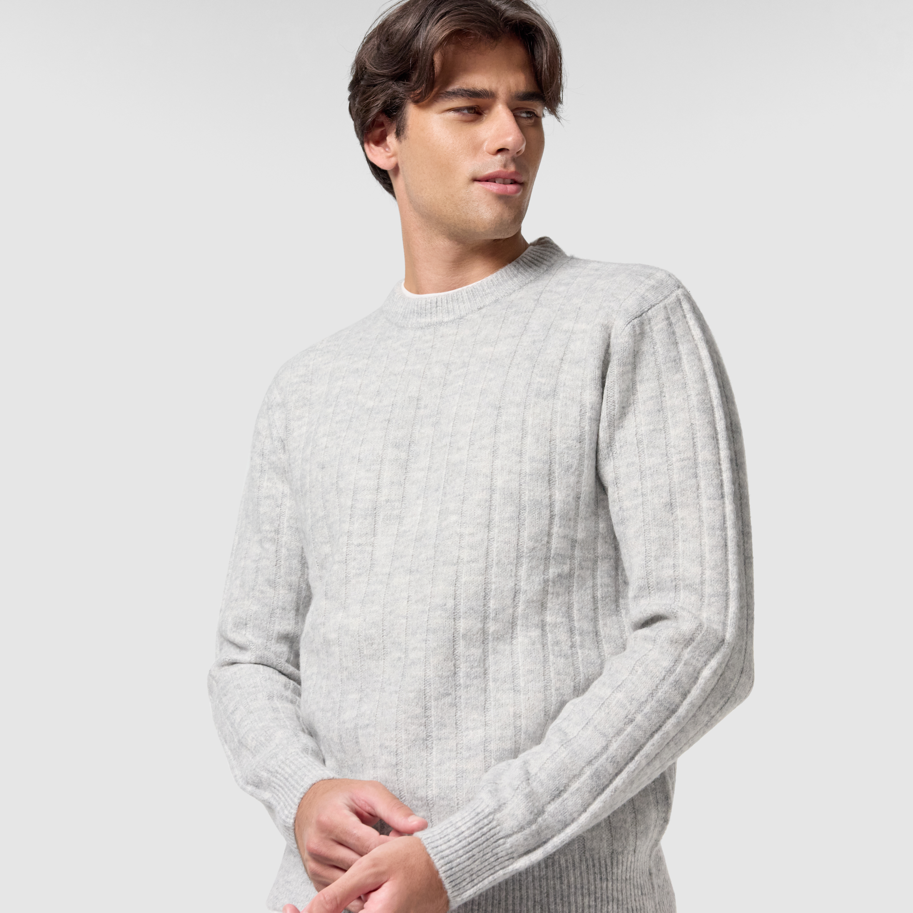 Ice Grey Thor Crew Neck Knit