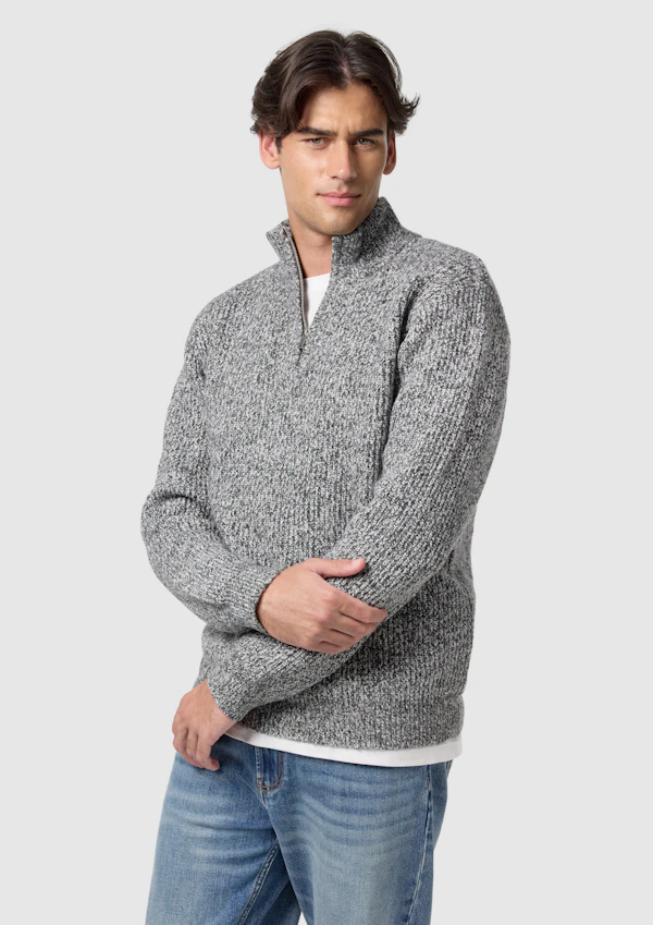 Grey Nielsen Quarter Zip Knit