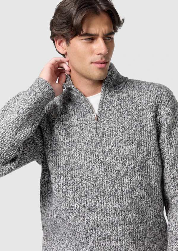 Grey Nielsen Quarter Zip Knit