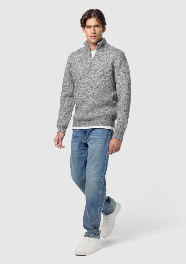 Grey Nielsen Quarter Zip Knit