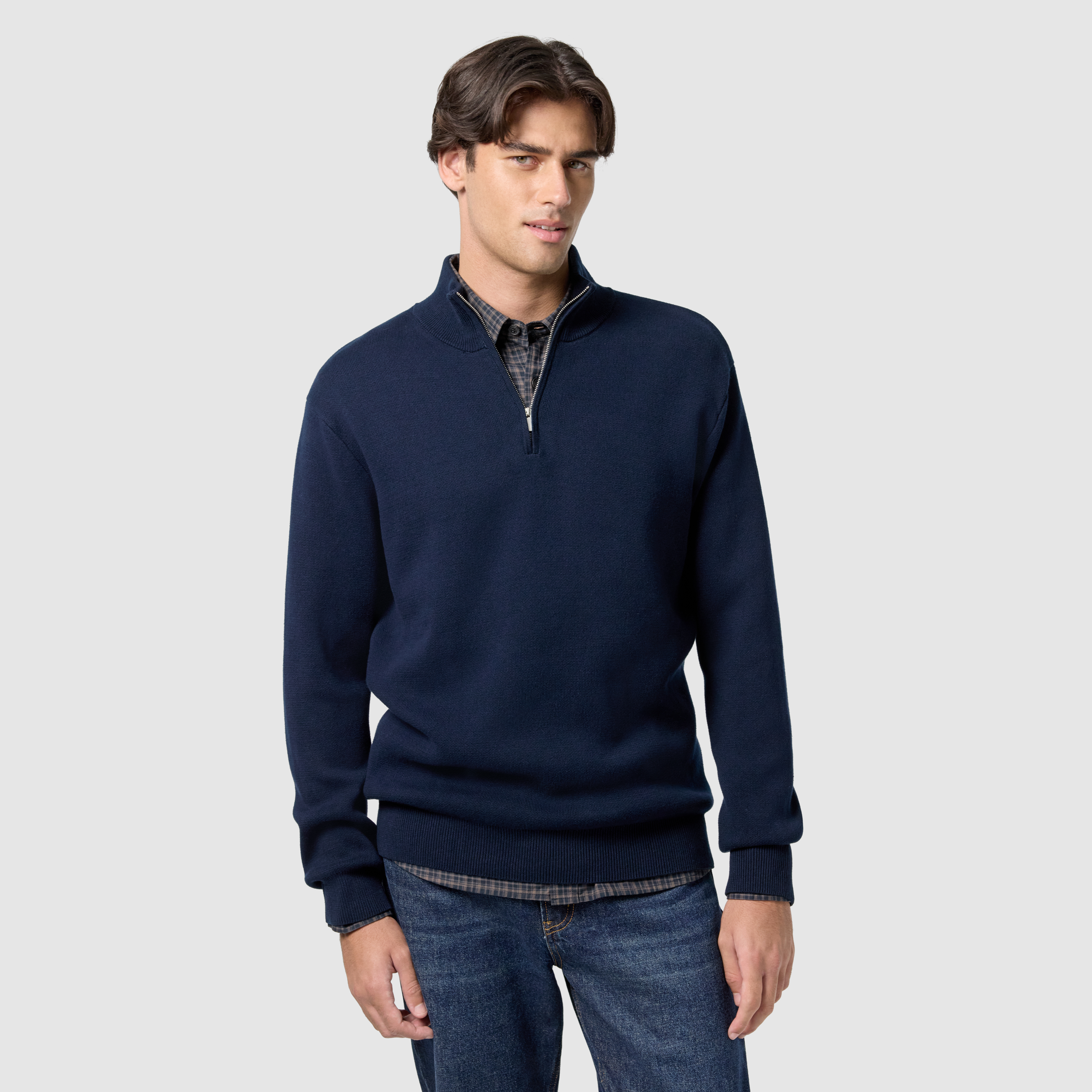 Lars Cotton Quarter Zip Knit