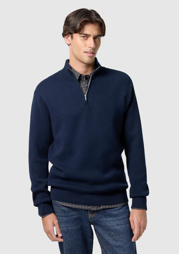 Lars Cotton Quarter Zip Knit