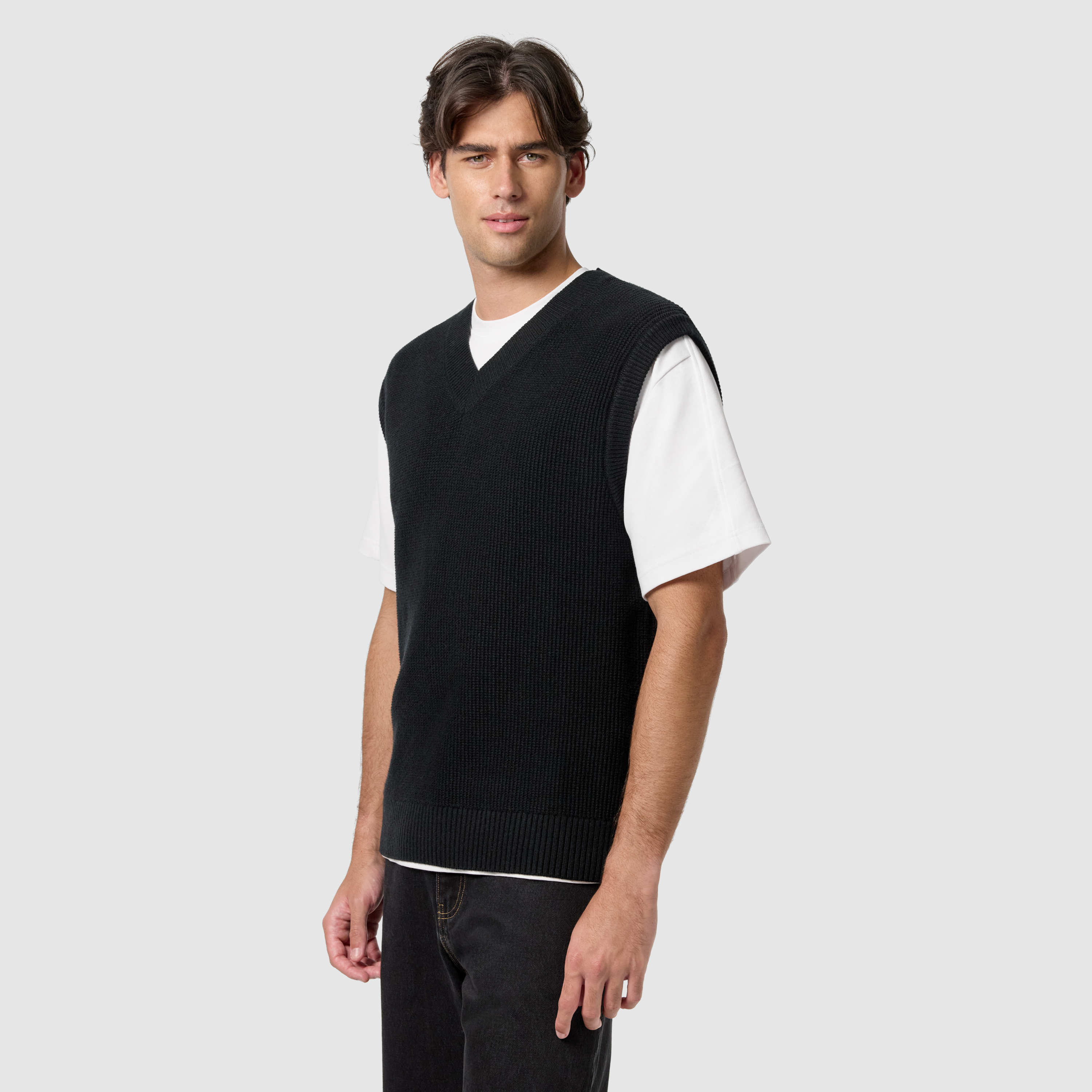 Black Dustin Knit Vest