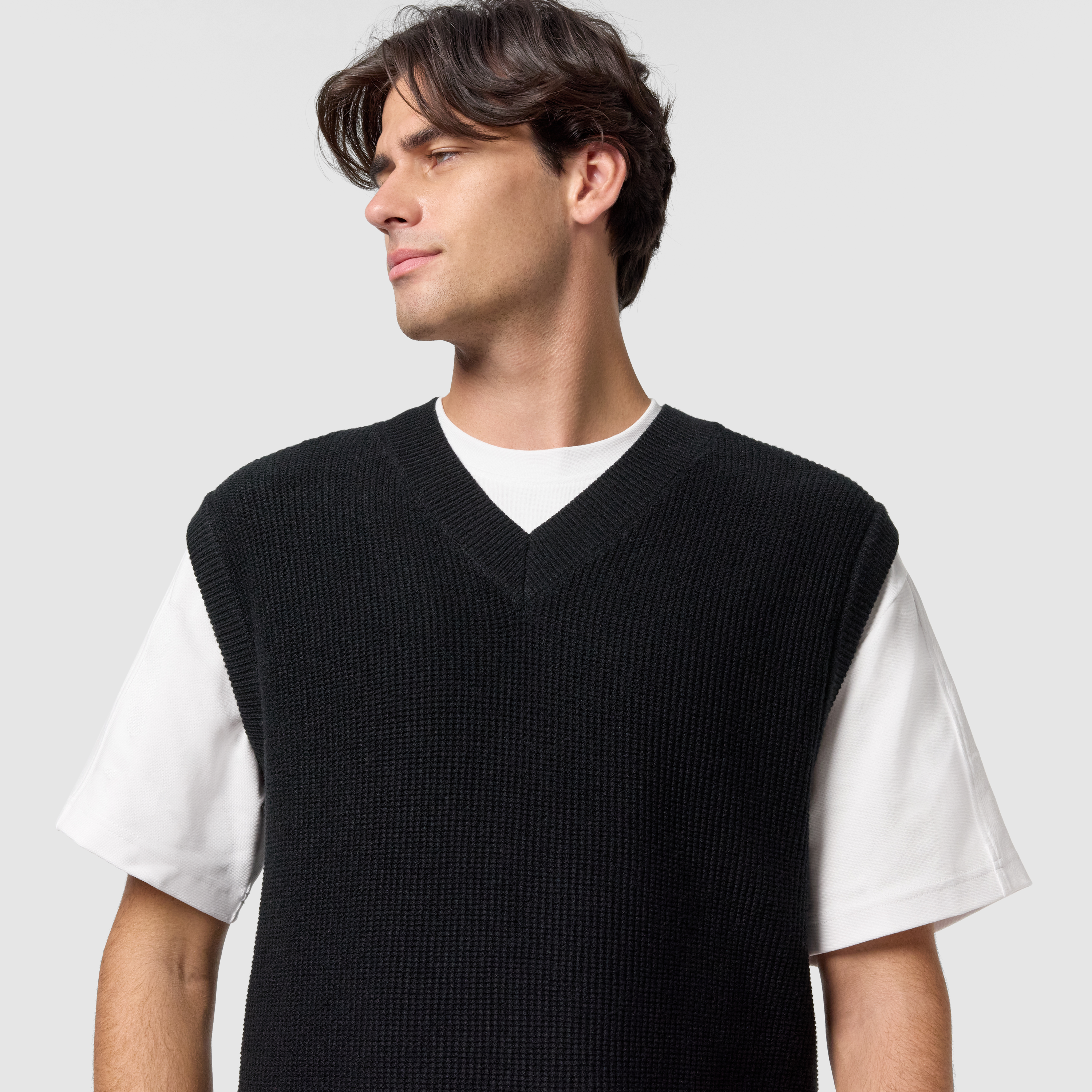 Black Dustin Knit Vest