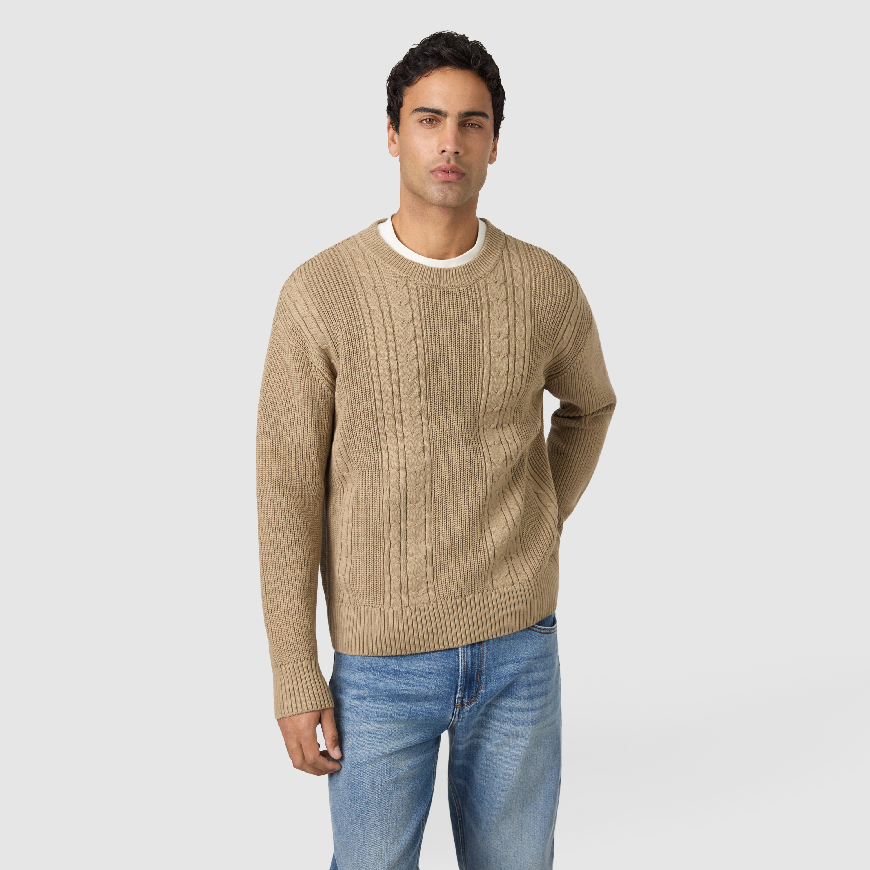 Boscastle Cable Crew Knit
