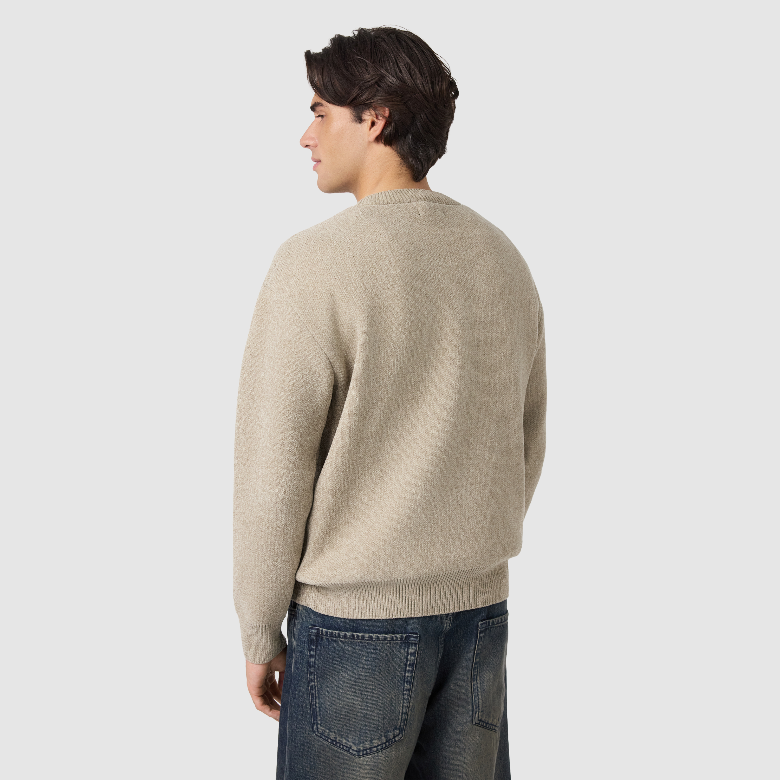 Sage Green Torbay Boxy Crew Knit