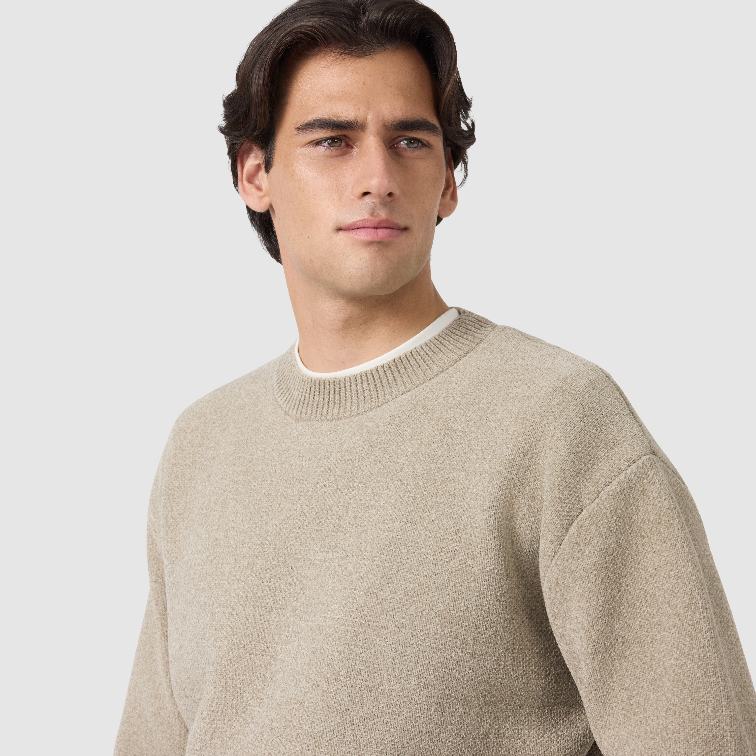 Sage Green Torbay Boxy Crew Knit