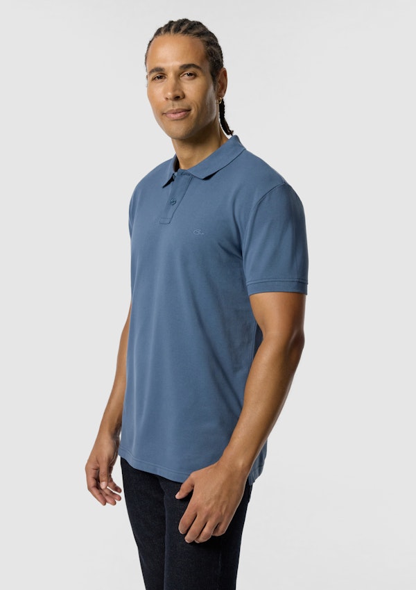 Blue Duffy Cotton Blend Polo Shirt