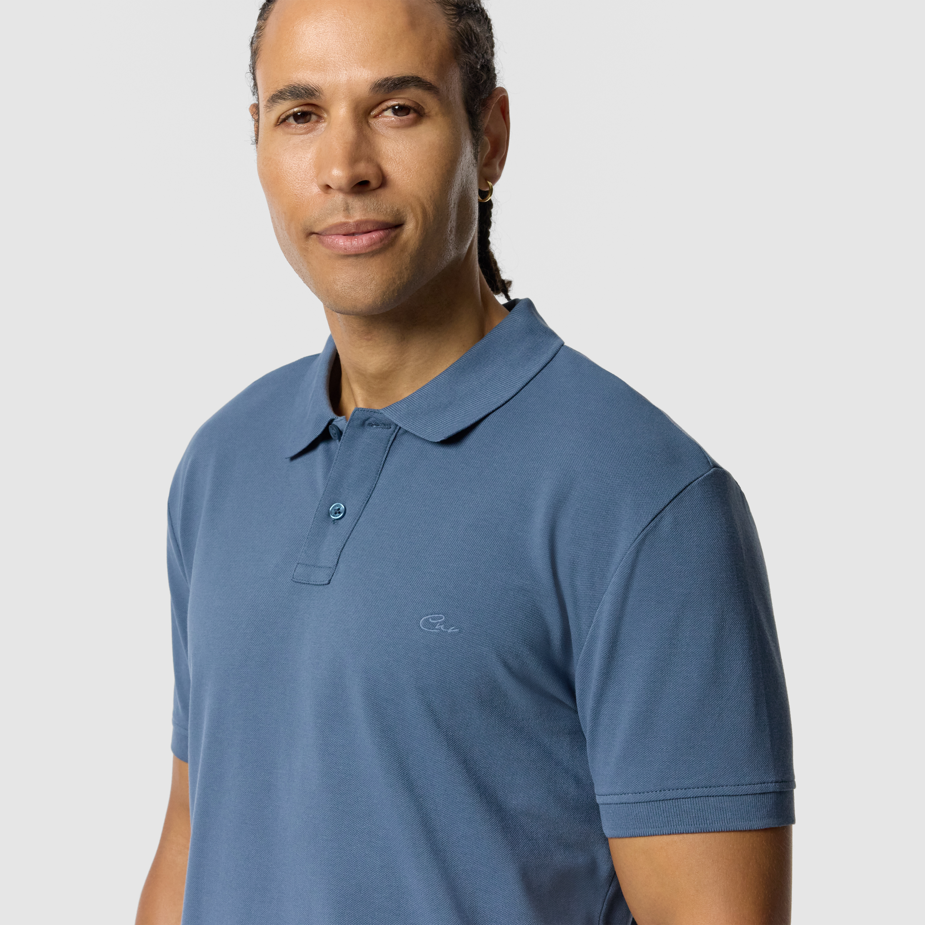 Blue Duffy Cotton Blend Polo Shirt