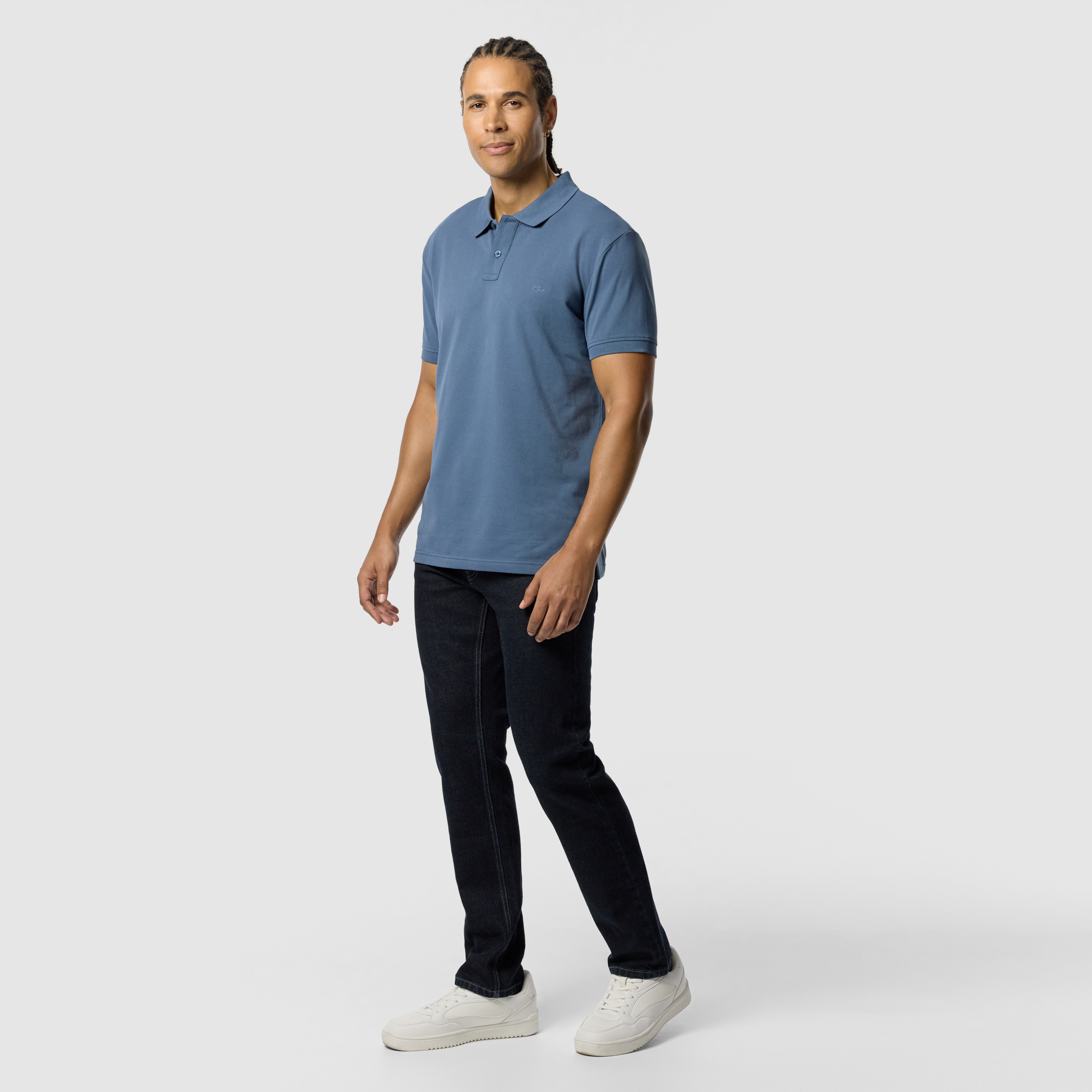 Blue Duffy Cotton Blend Polo Shirt