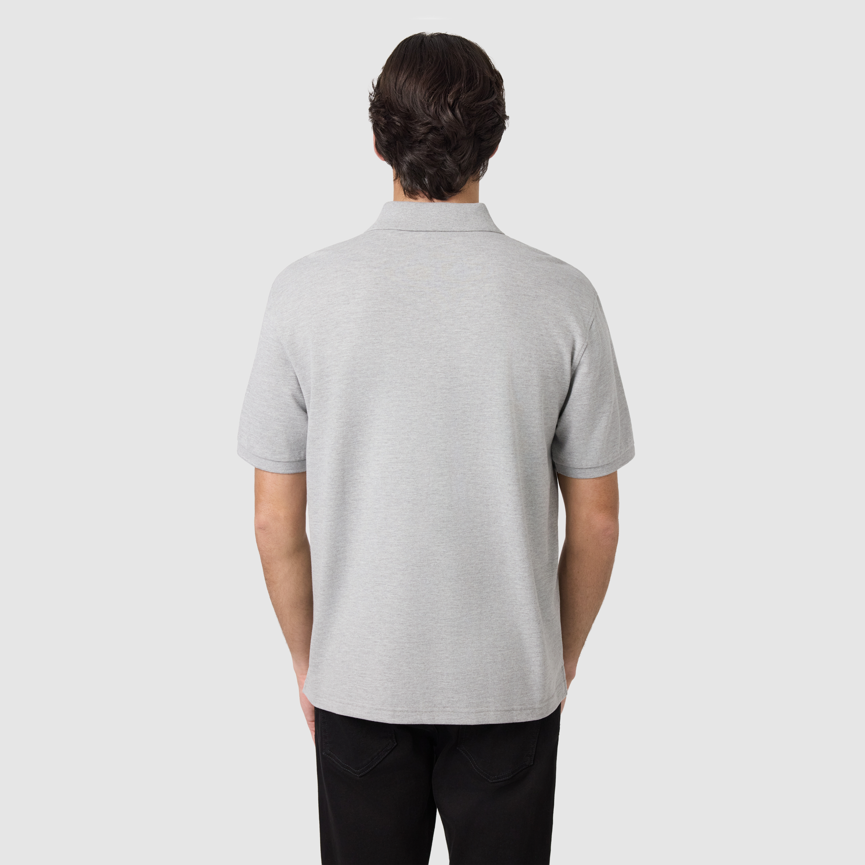 Light Grey Duffy Cotton Blend Polo Shirt