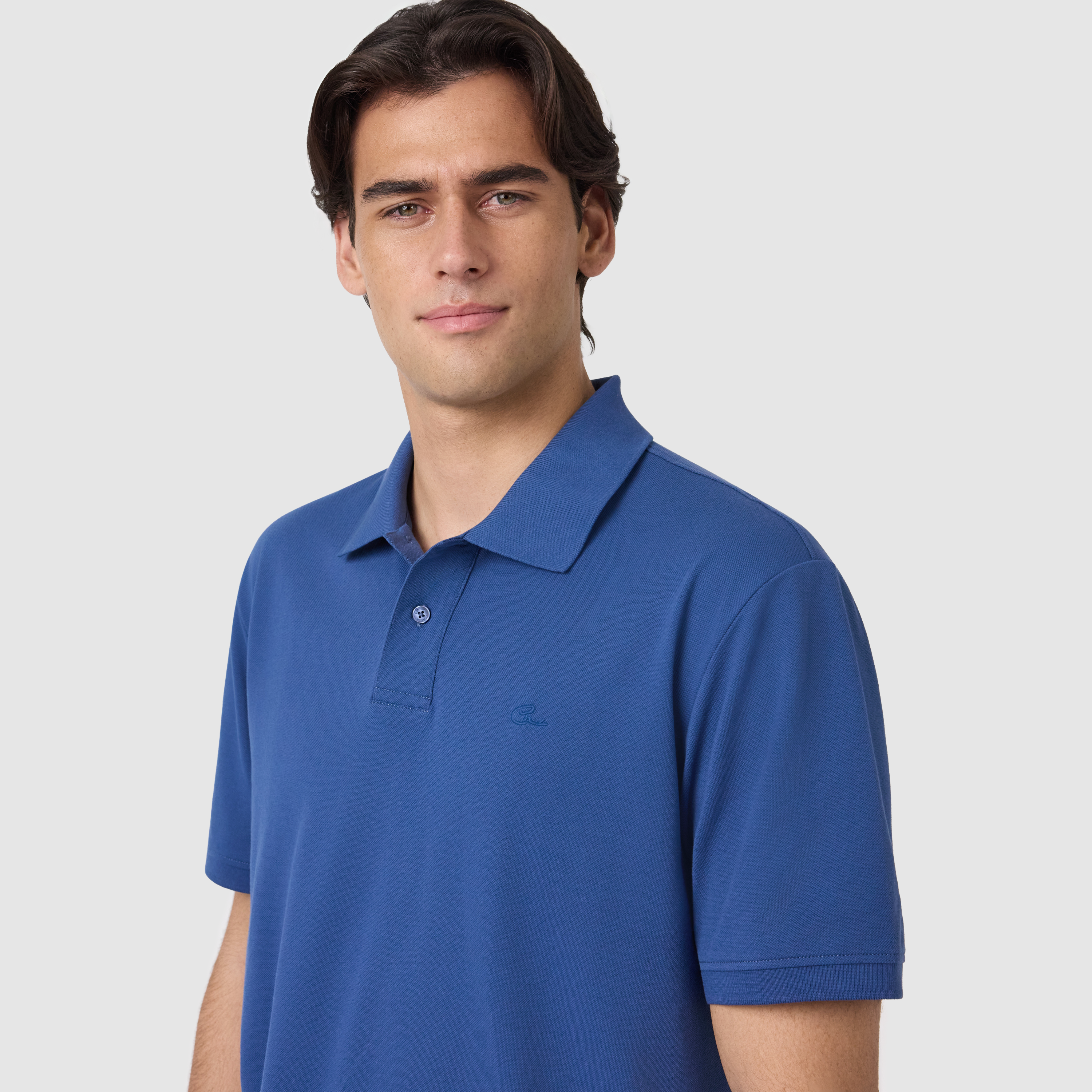Royal Blue Duffy Cotton Blend Polo Shirt