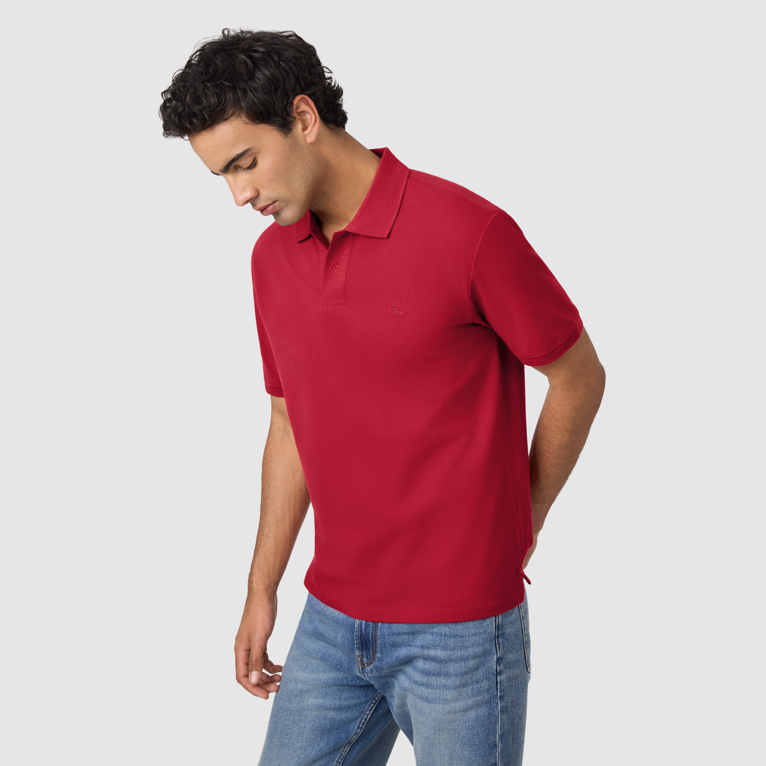 Red Duffy Cotton Blend Polo Shirt