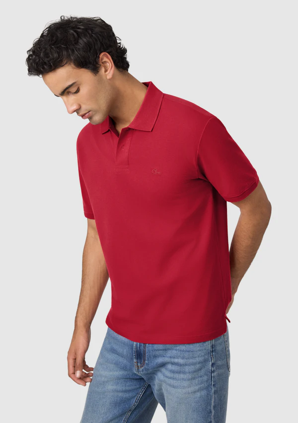 Red Duffy Cotton Blend Polo Shirt