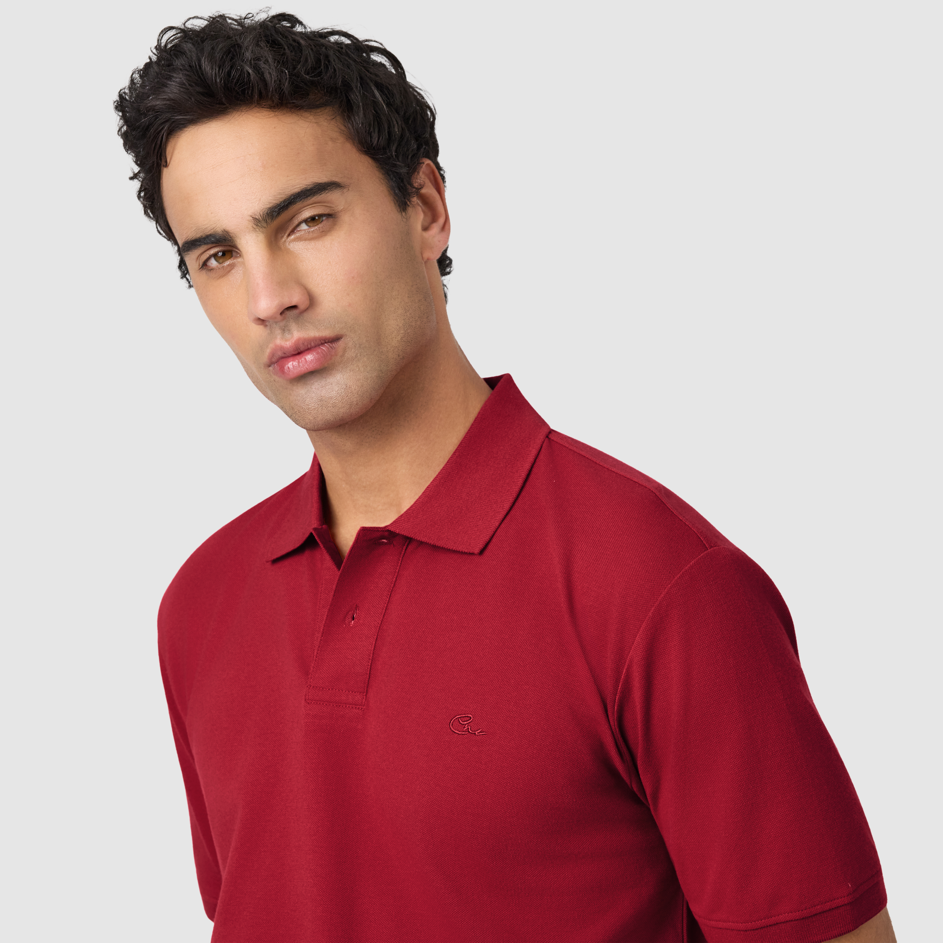 Red Duffy Cotton Blend Polo Shirt