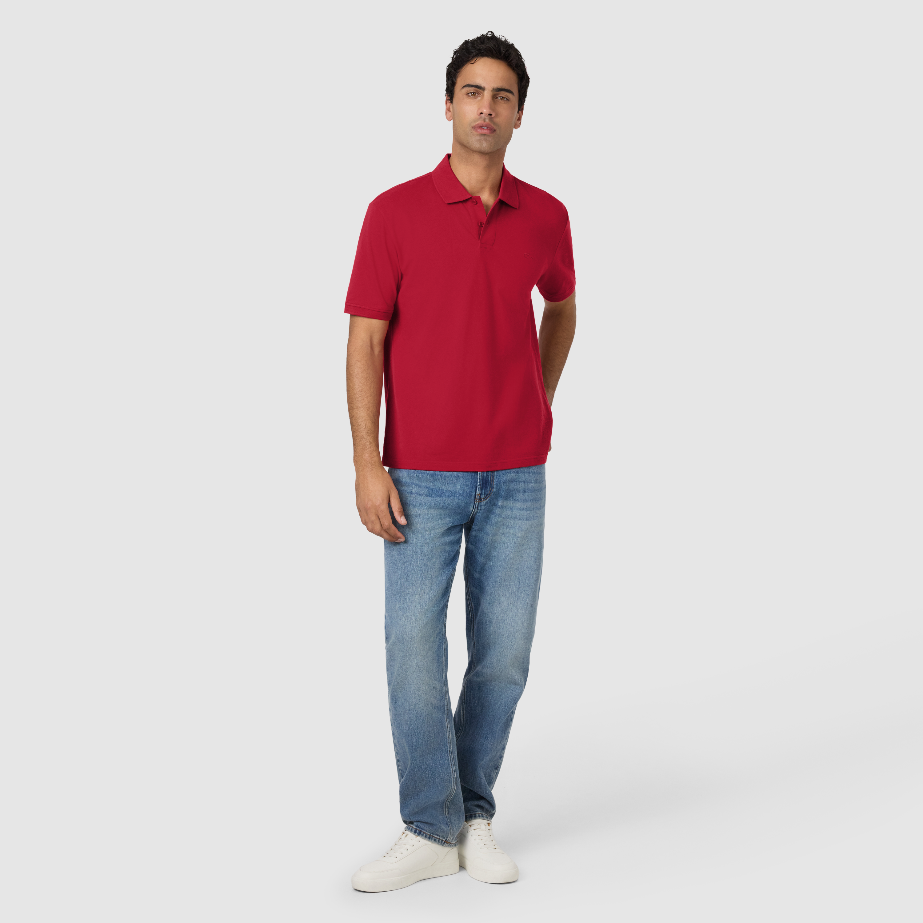 Red Duffy Cotton Blend Polo Shirt