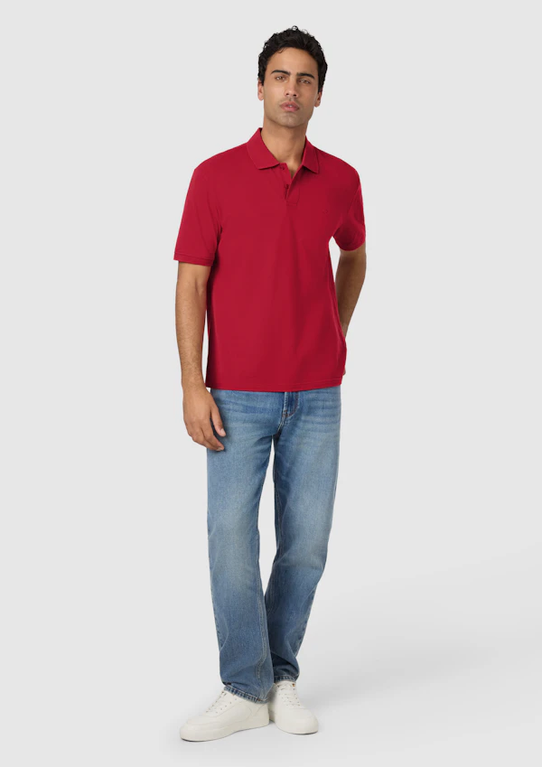 Red Duffy Cotton Blend Polo Shirt