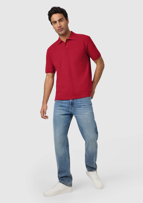 Red Duffy Cotton Blend Polo Shirt